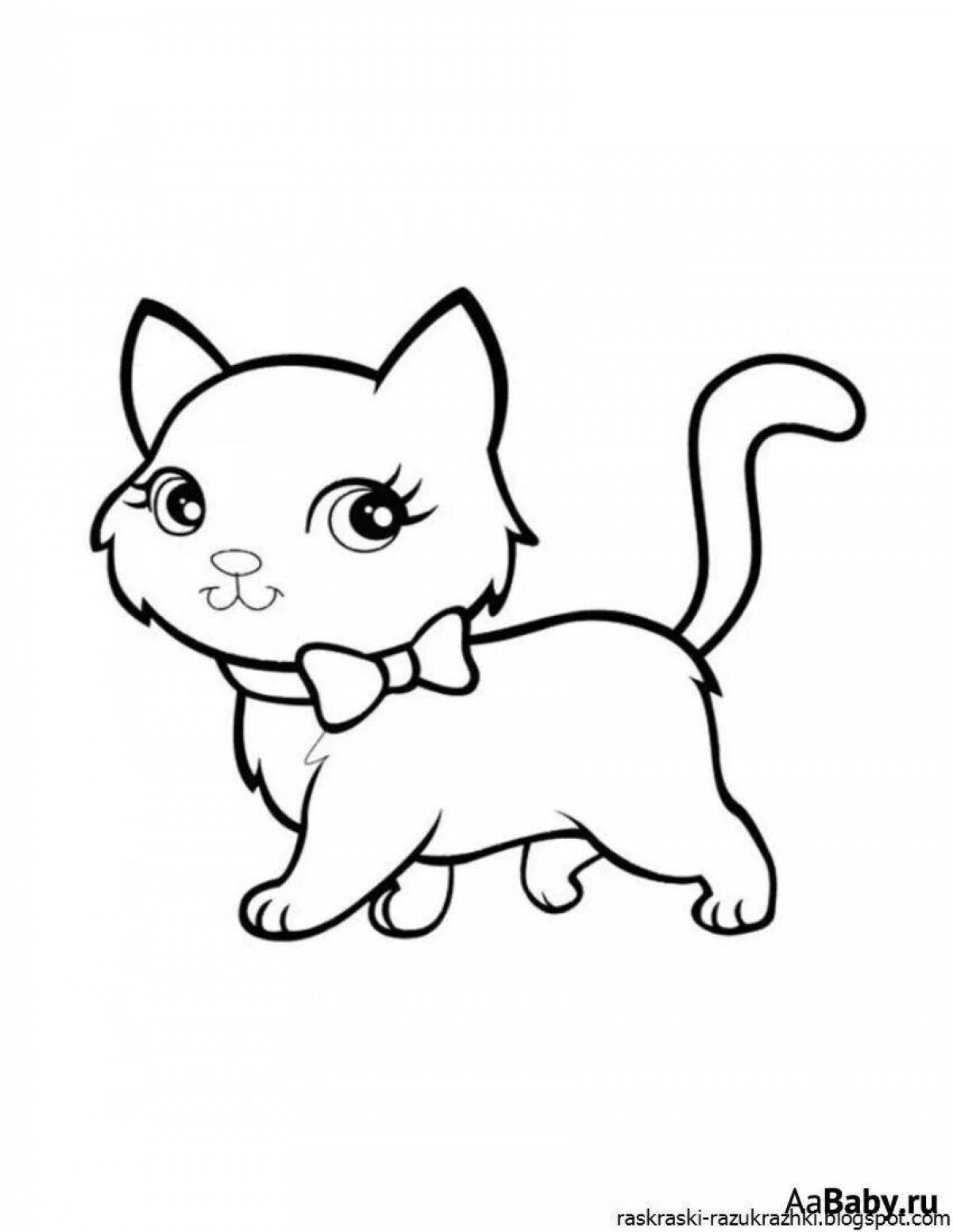 Live coloring cat simple