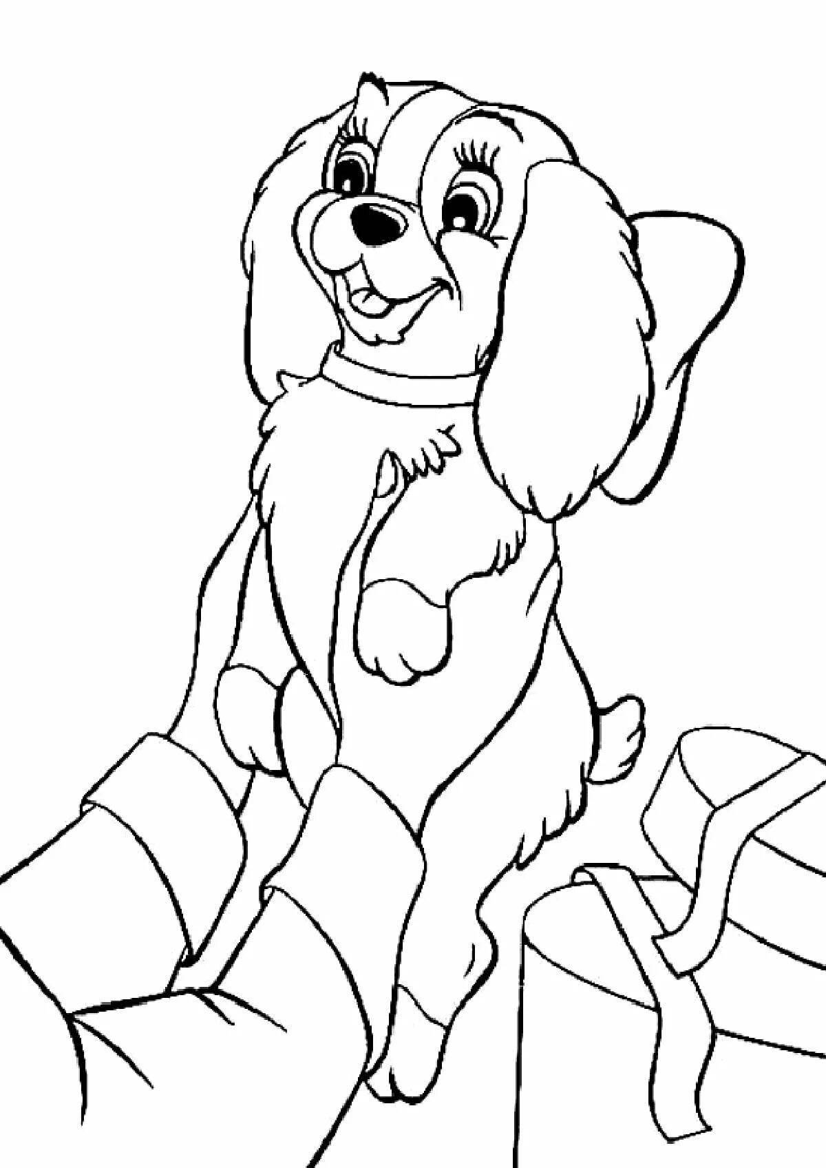 Раскраска пёс из мультфильма 