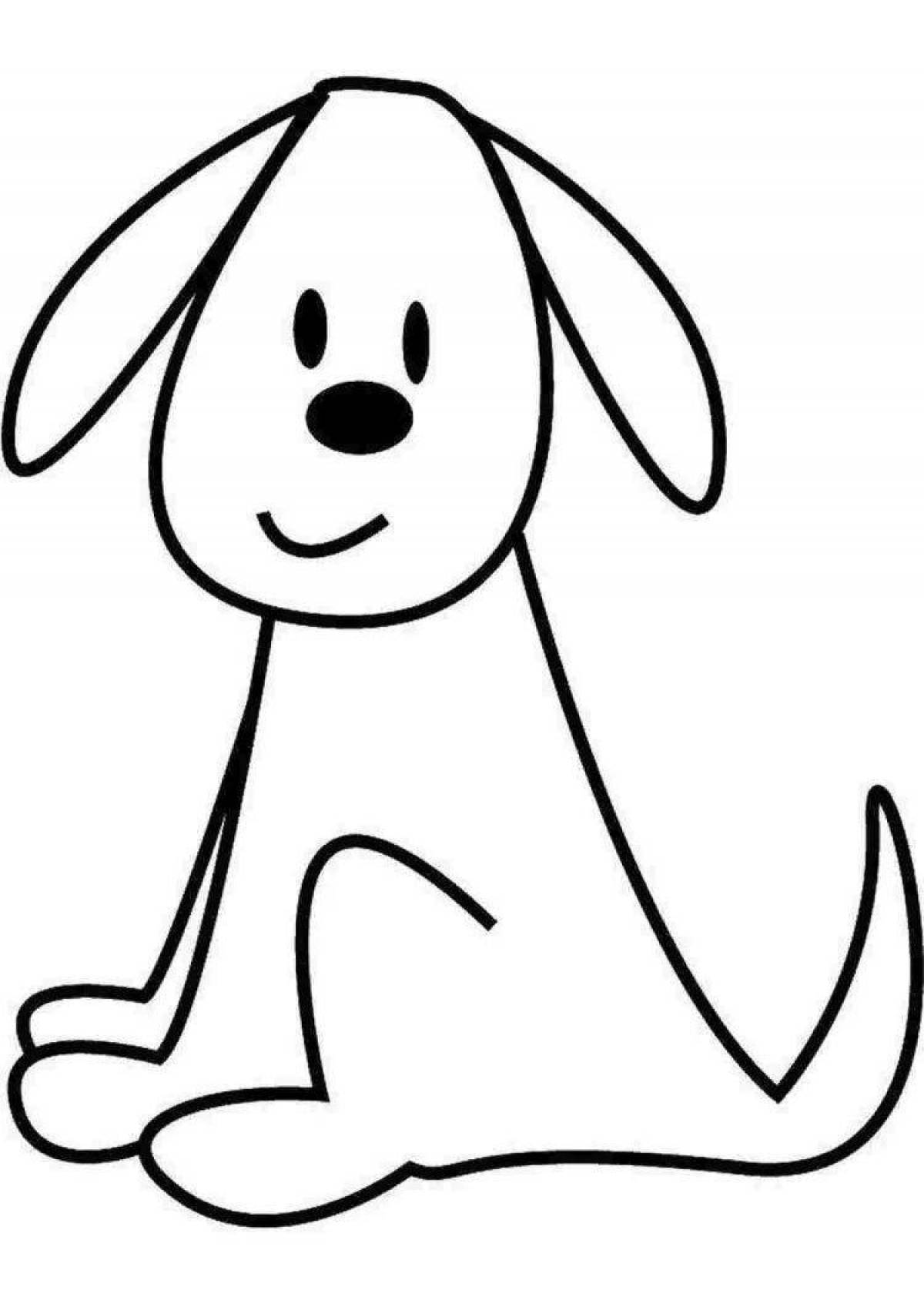 Witty cartoon dog coloring book