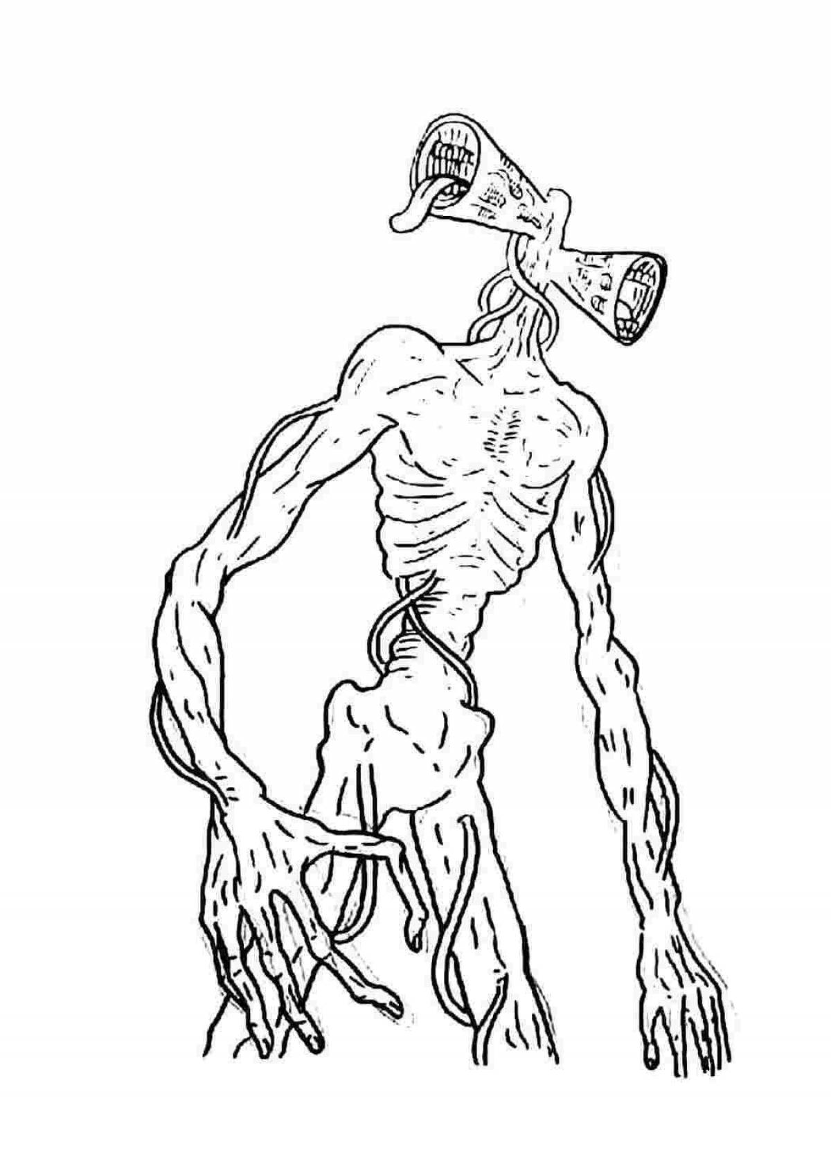 Photo Coloring page of the outgoing shy monster