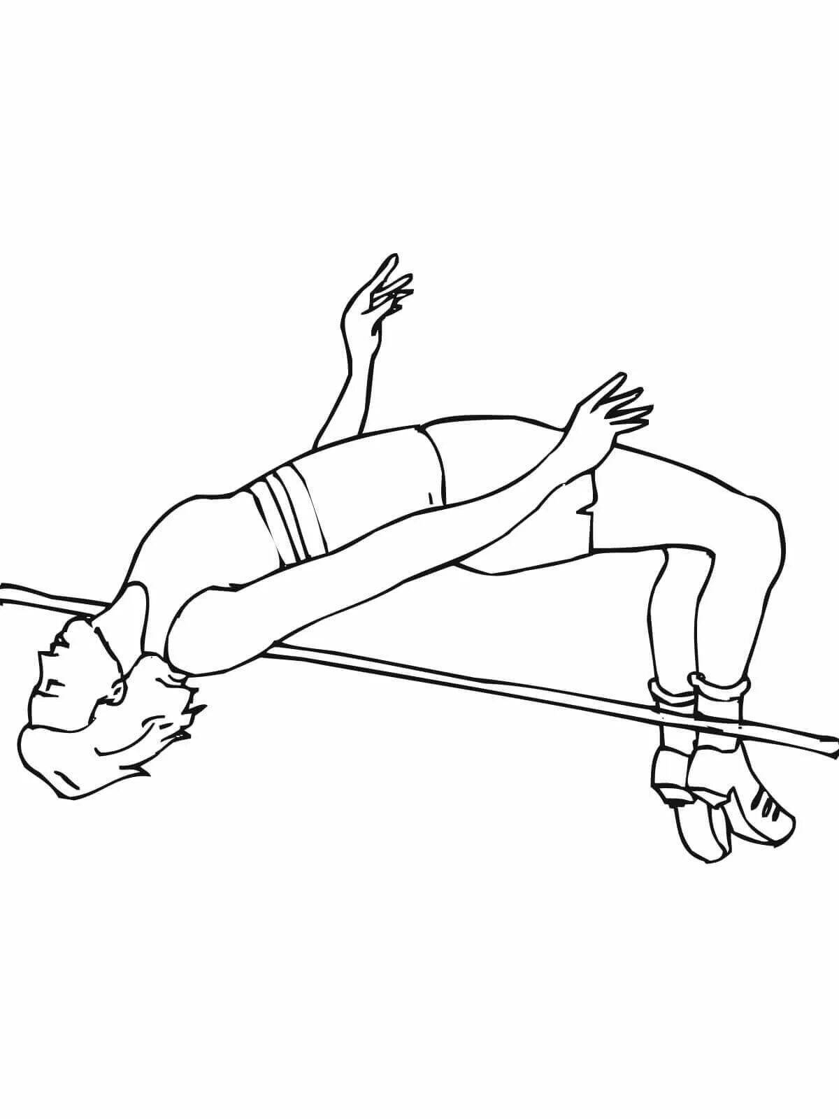 Athletics playful coloring page