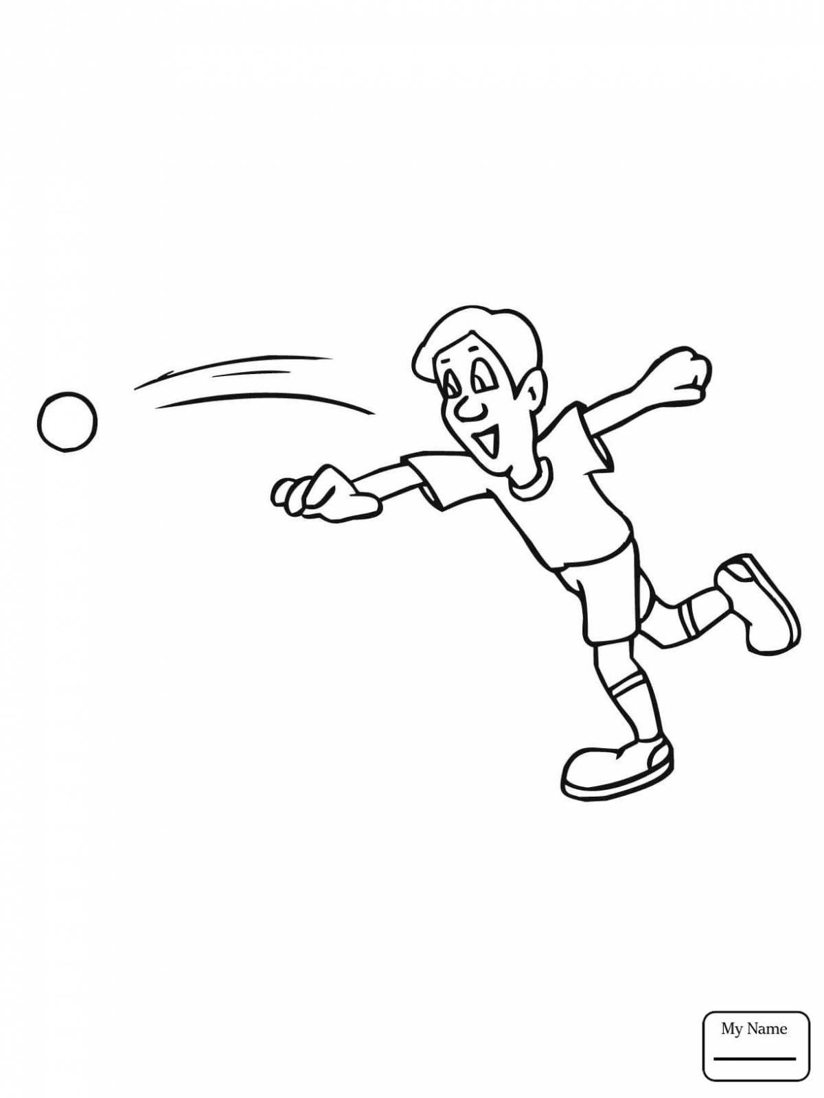 Animated athletics coloring page