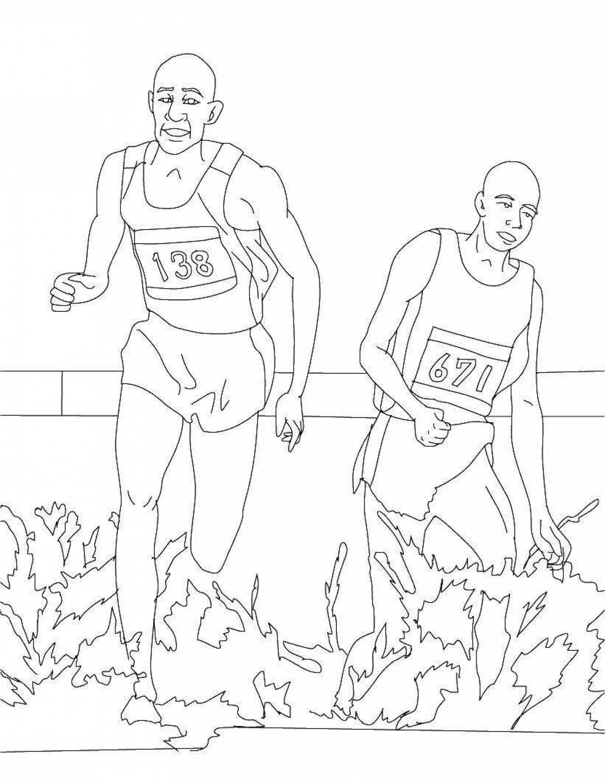 Intriguing athletics coloring book