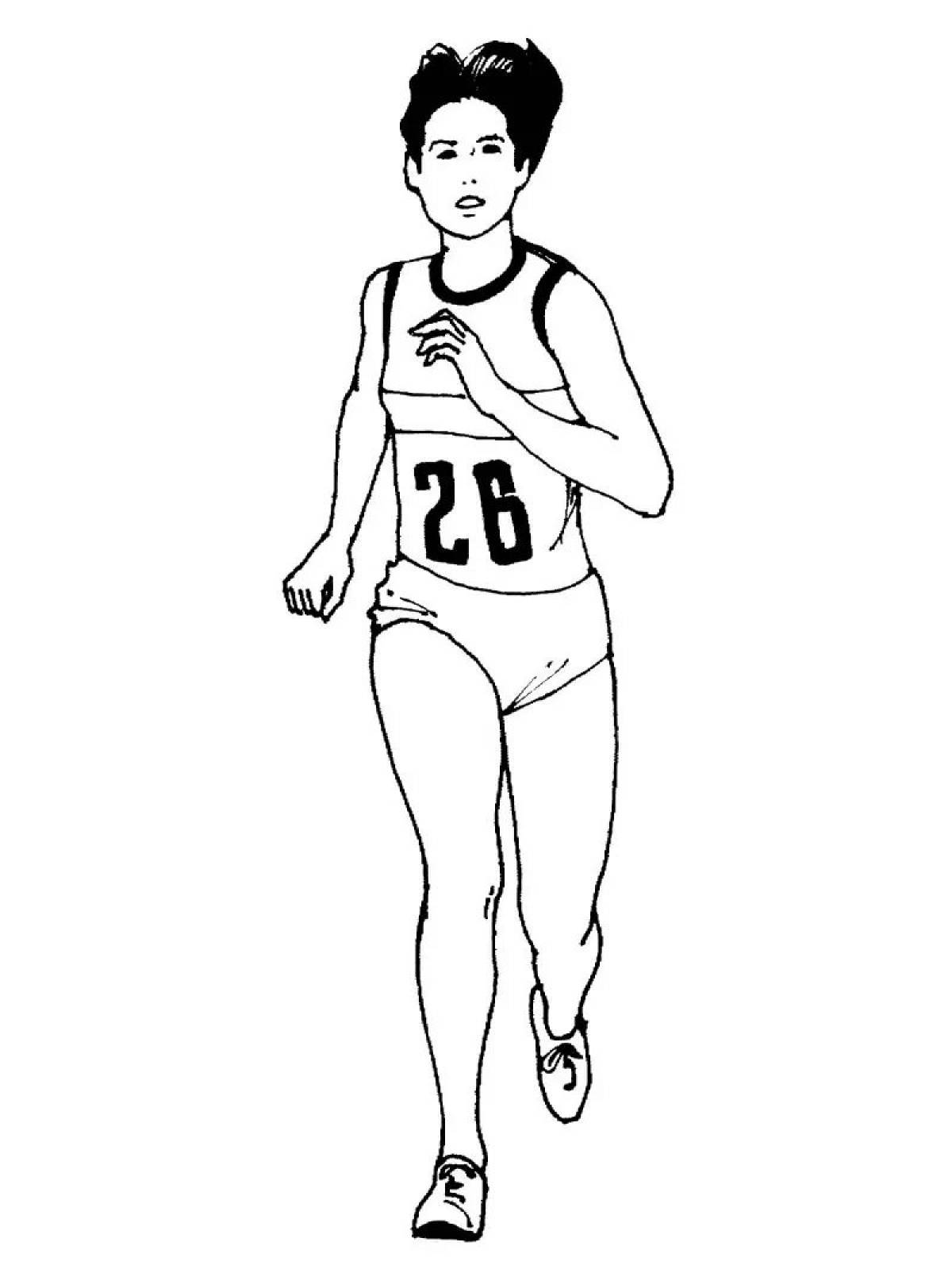 Athletics refreshing coloring page