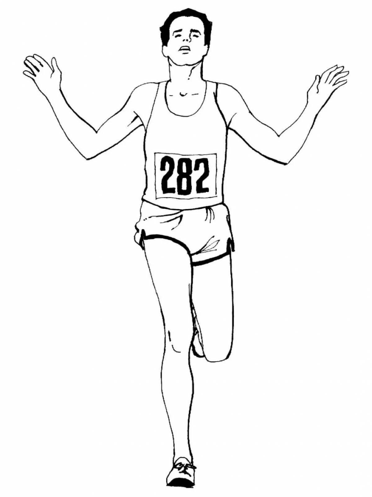 Athletics coloring page animation