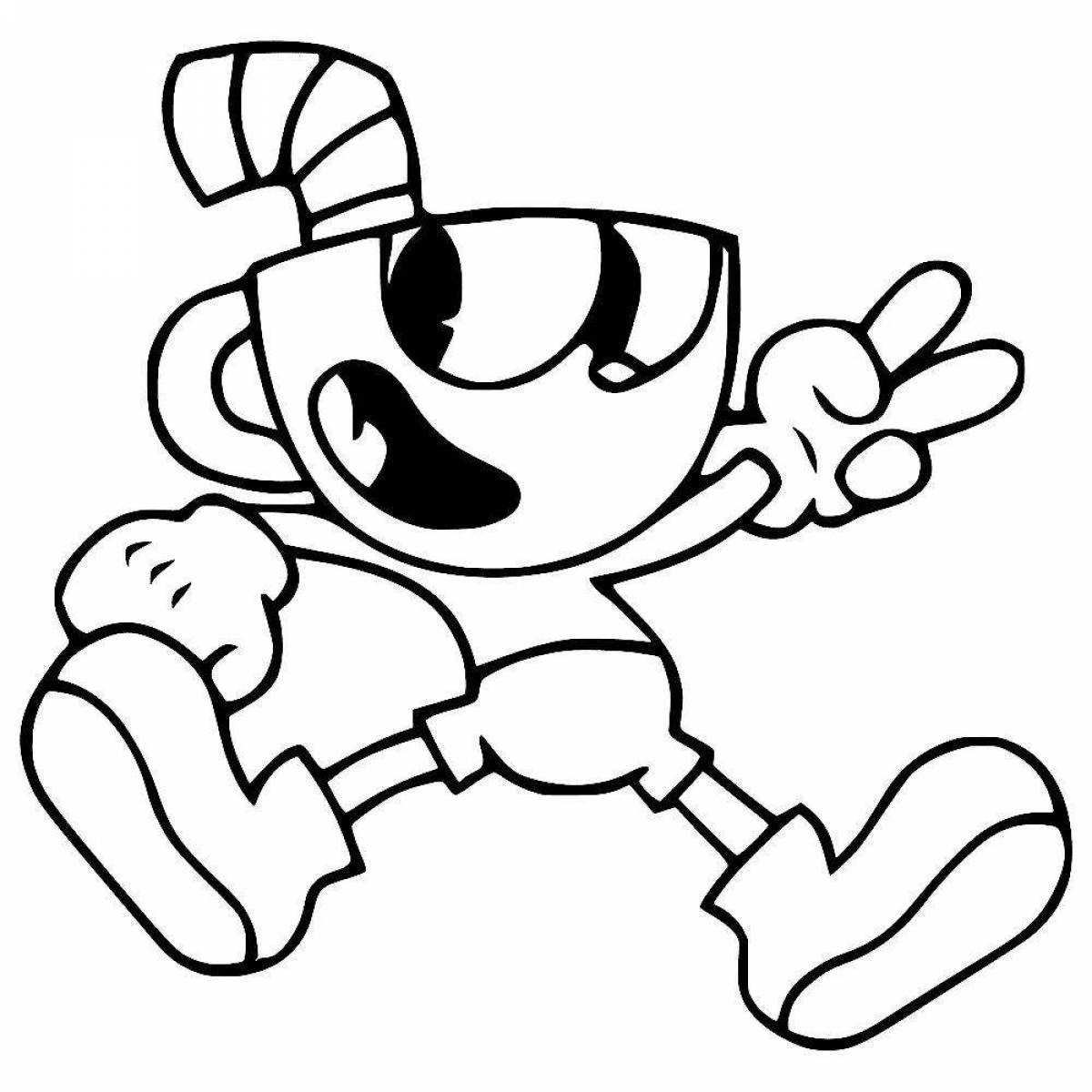 Adorable cuphead boss coloring book