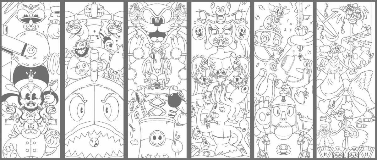 Coloring unique cuphead bosses