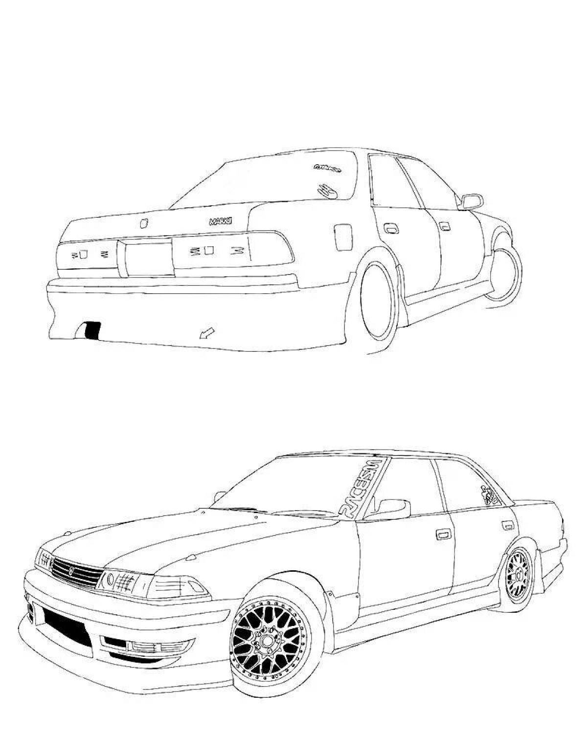 Toyota teaser bright coloring page