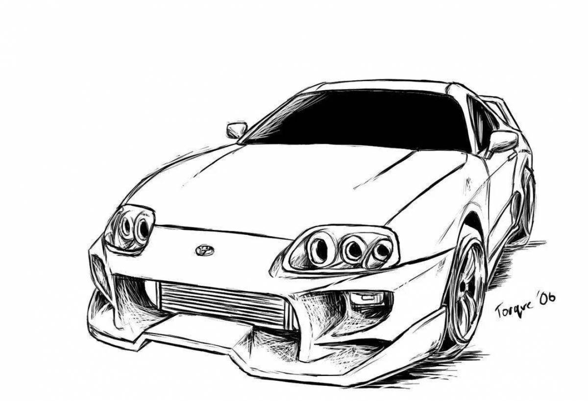 Toyota teaser fairy coloring page