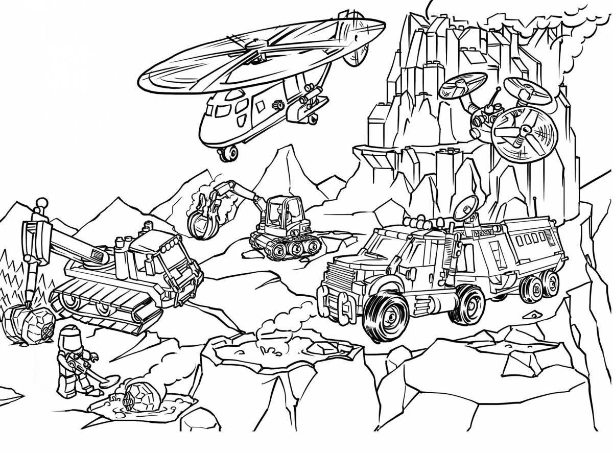 Bright lego city coloring page