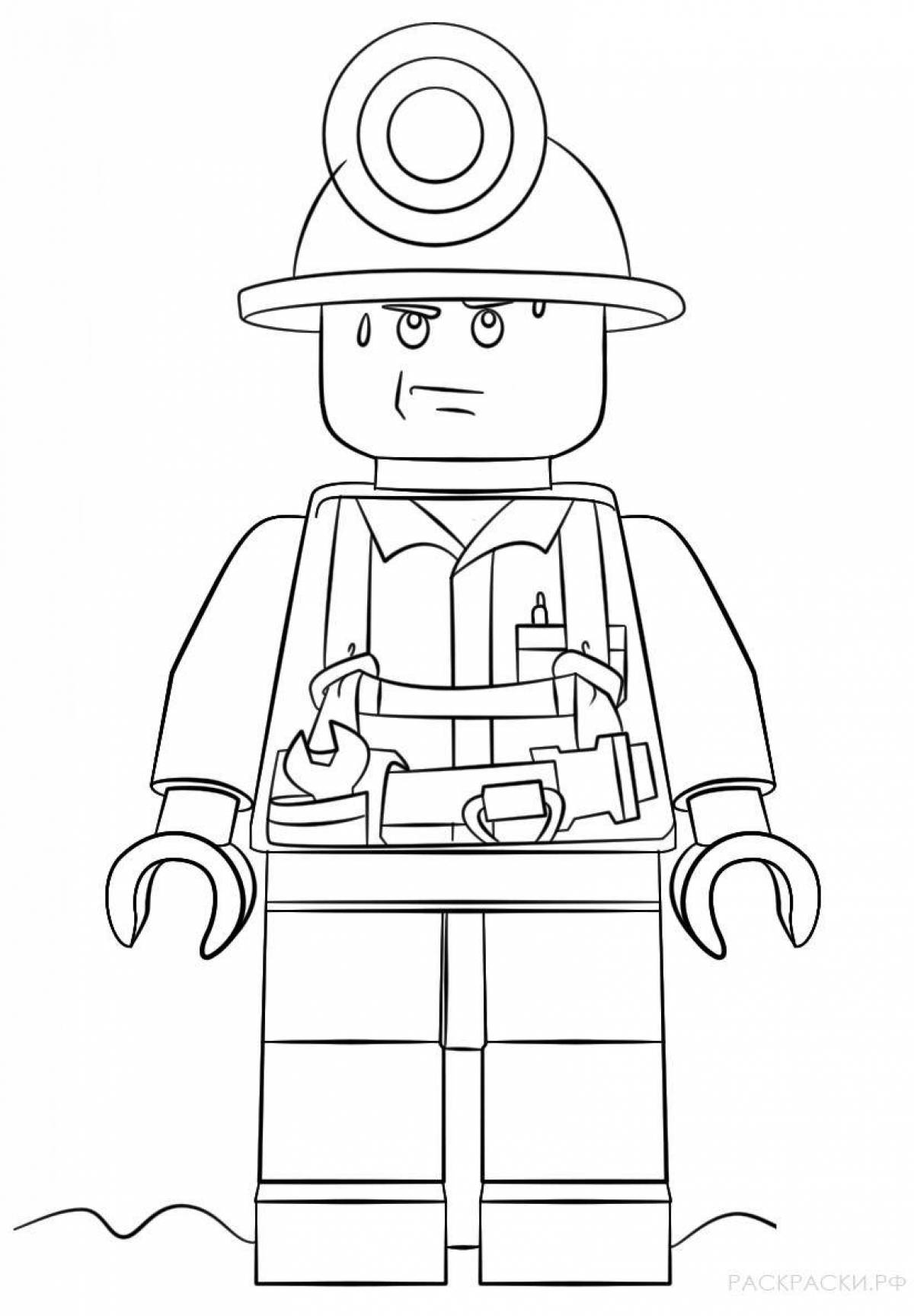 Amazing lego city coloring page
