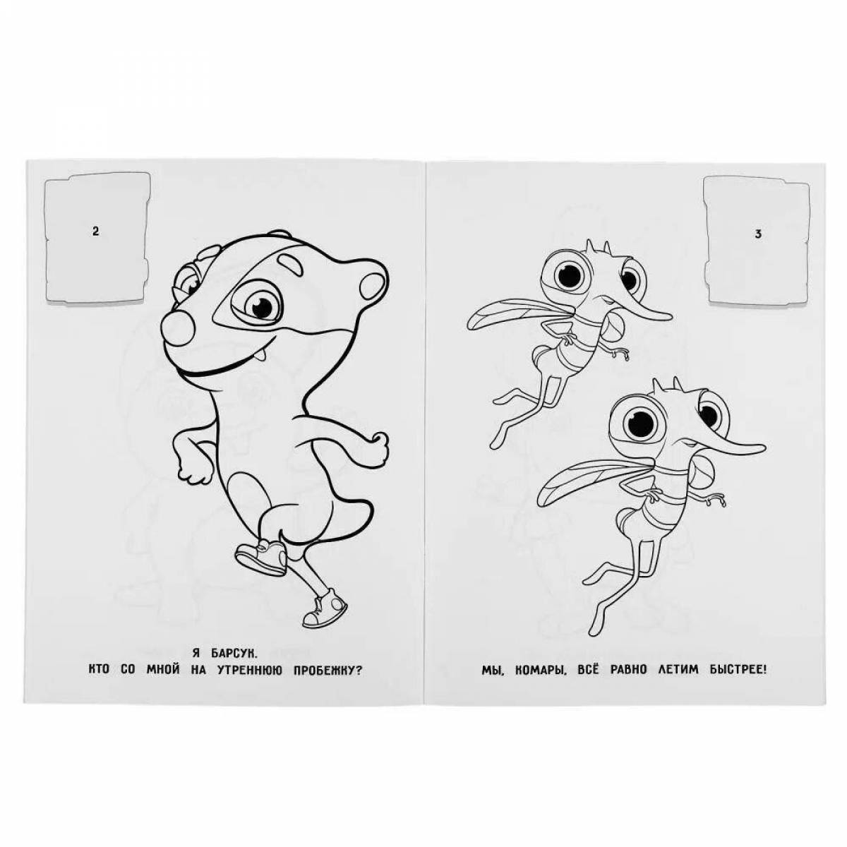 Funny beaver coloring book