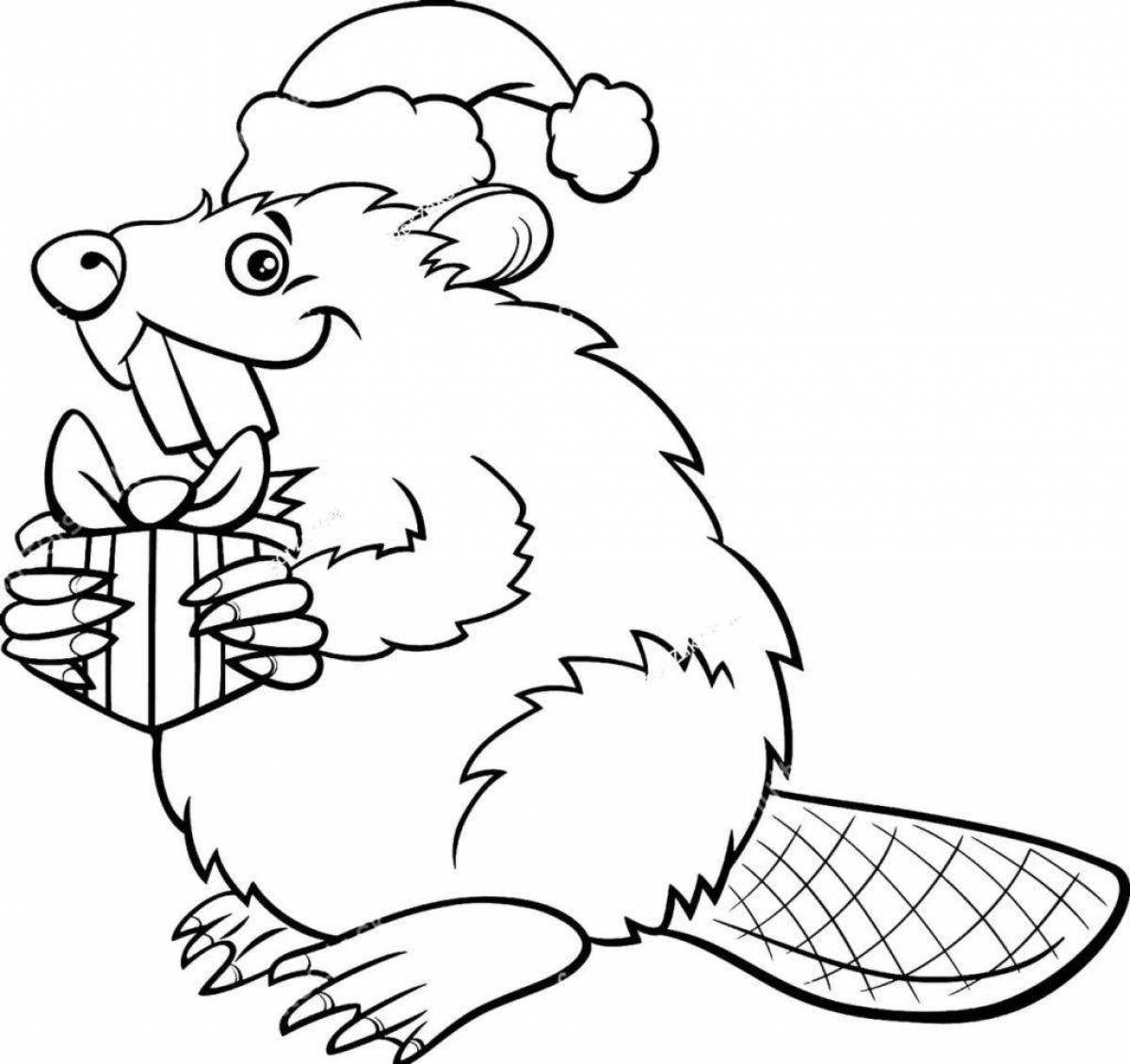 Photo Fun beaver coloring book