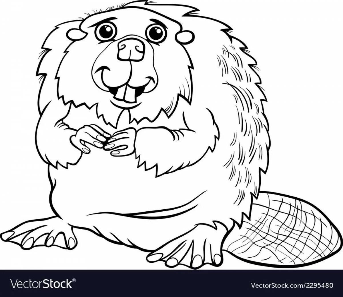 Beaver creative coloring