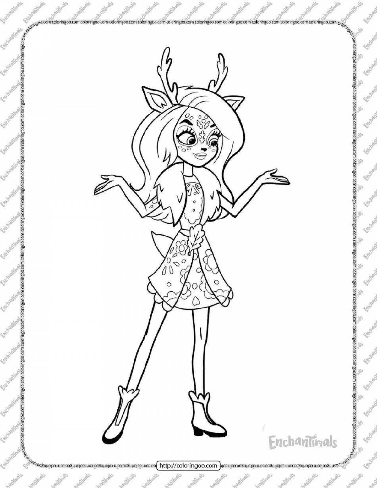 Enchantimals peacock coloring book