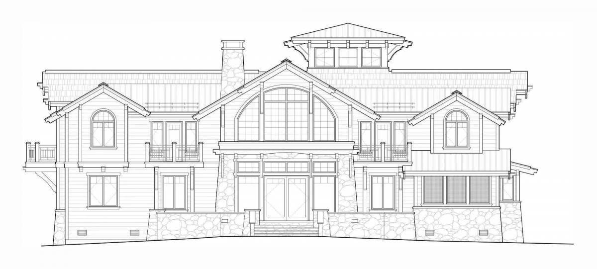 Photo Color-centric house coloring page design