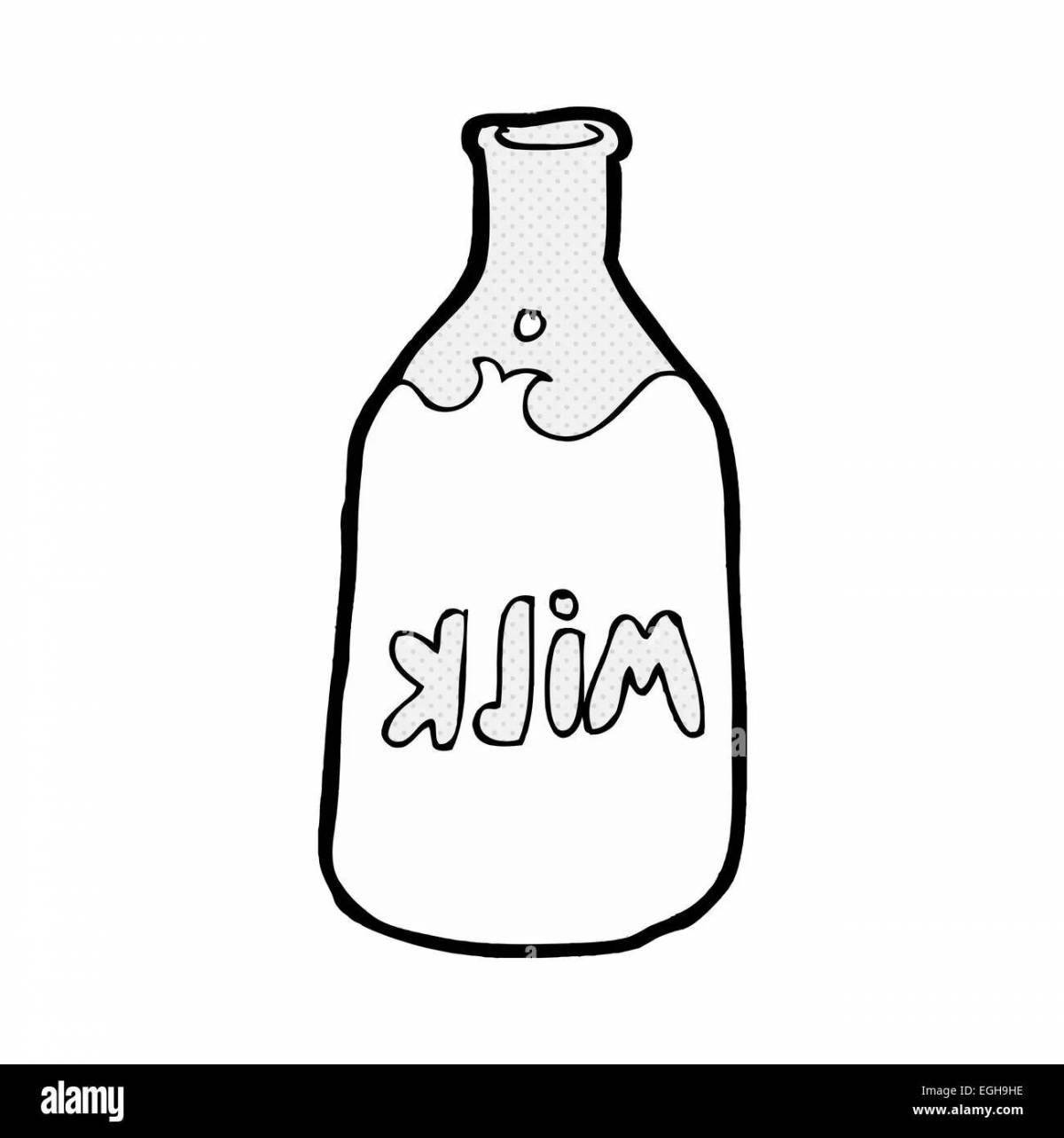 Sunny milk bottle coloring page