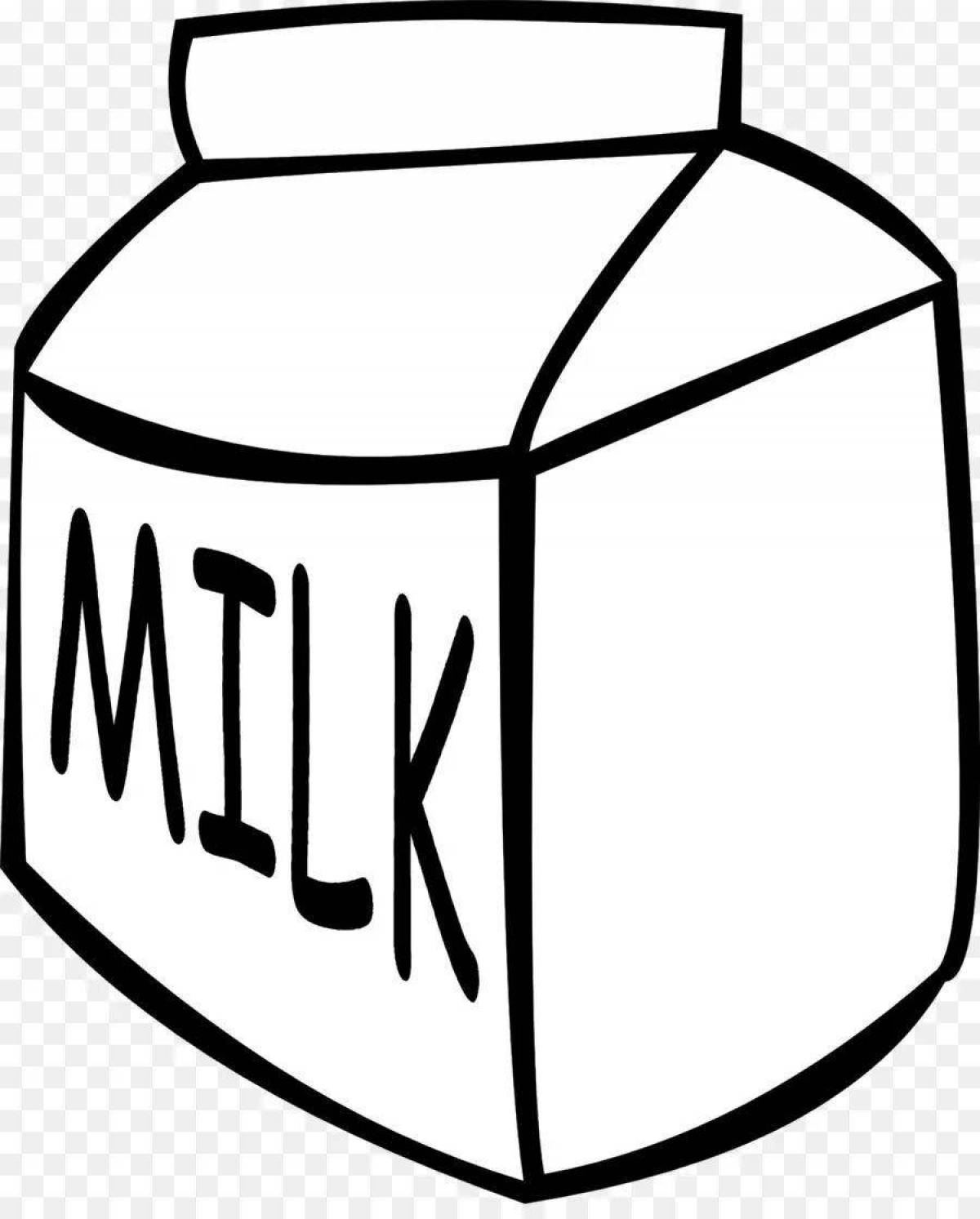 Раскраска живая бутылка молока