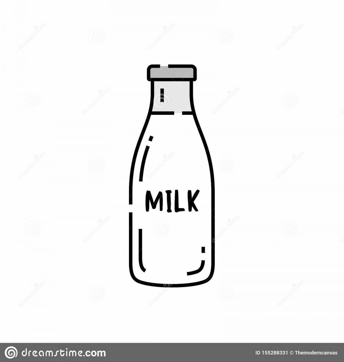 Раскраска восхитительная бутылка молока