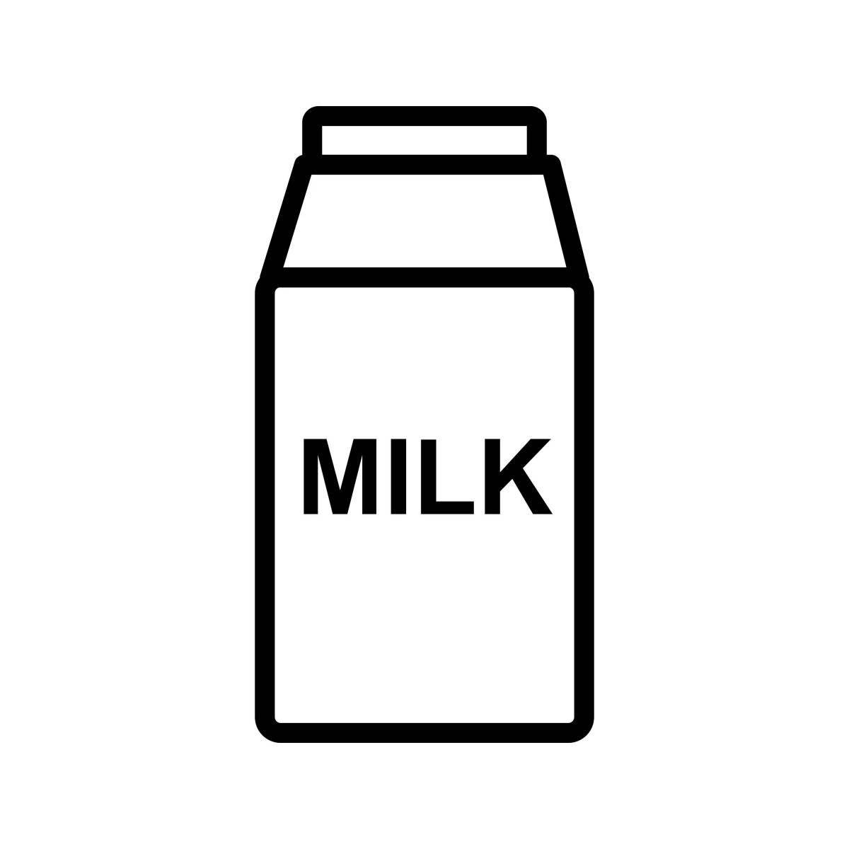 Раскраска цветная бутылка молока