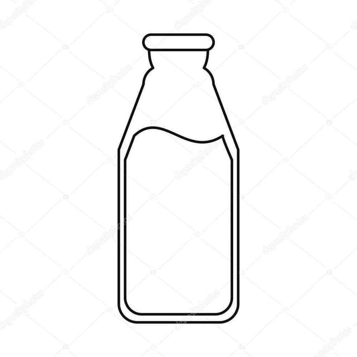 Color-wild milk bottle coloring page