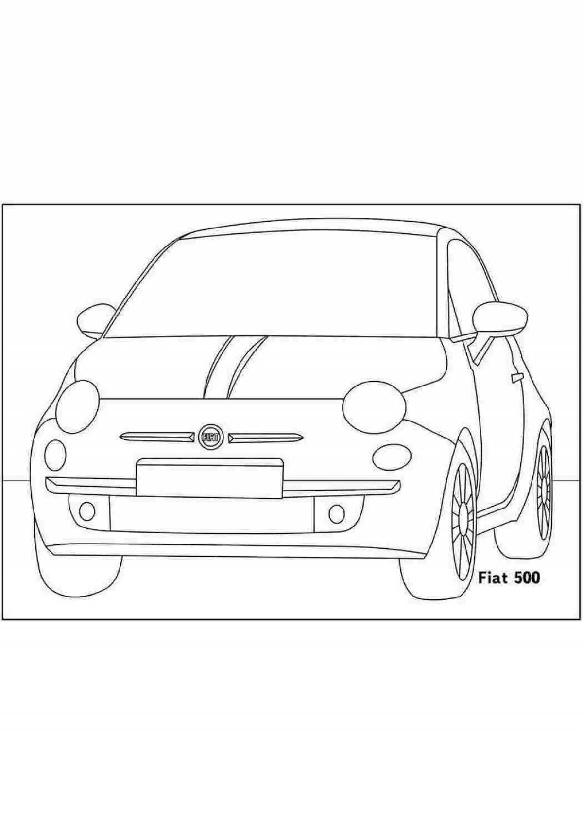 Playful daewoo matiz coloring page