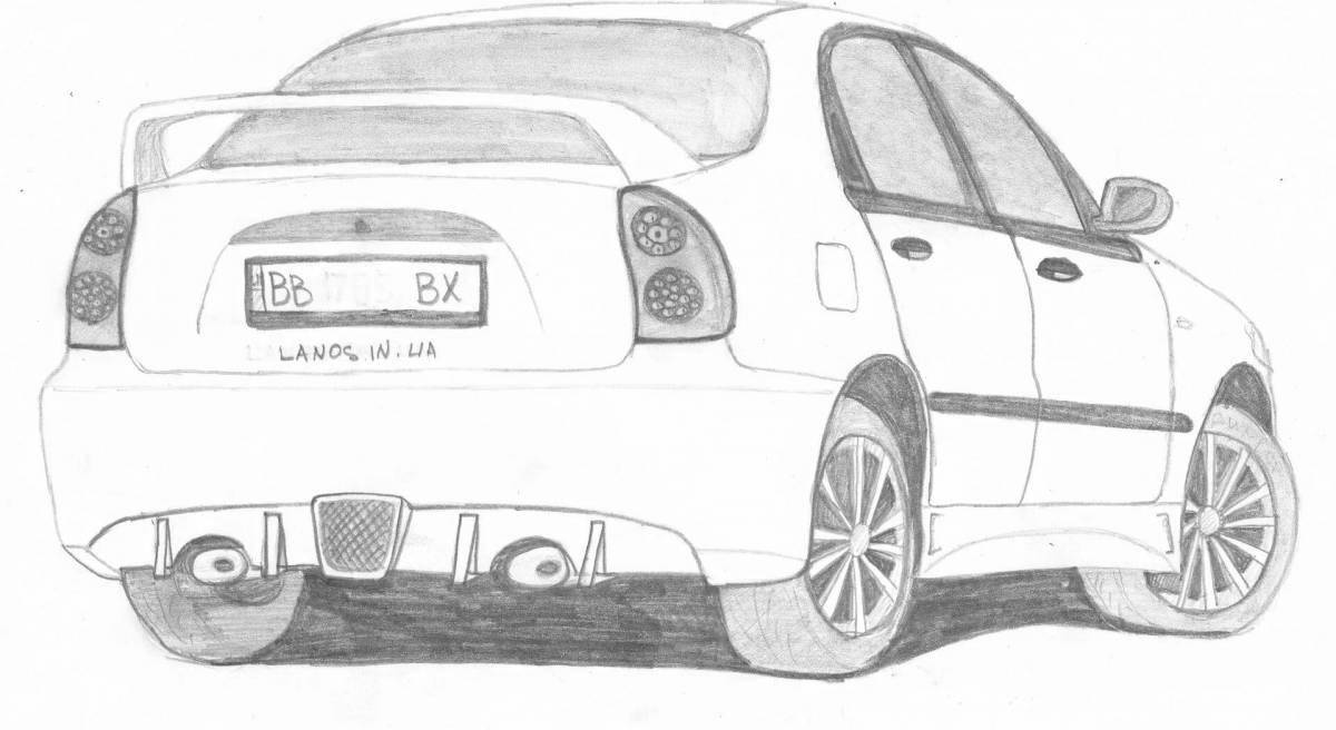 Amazing daewoo matiz coloring book