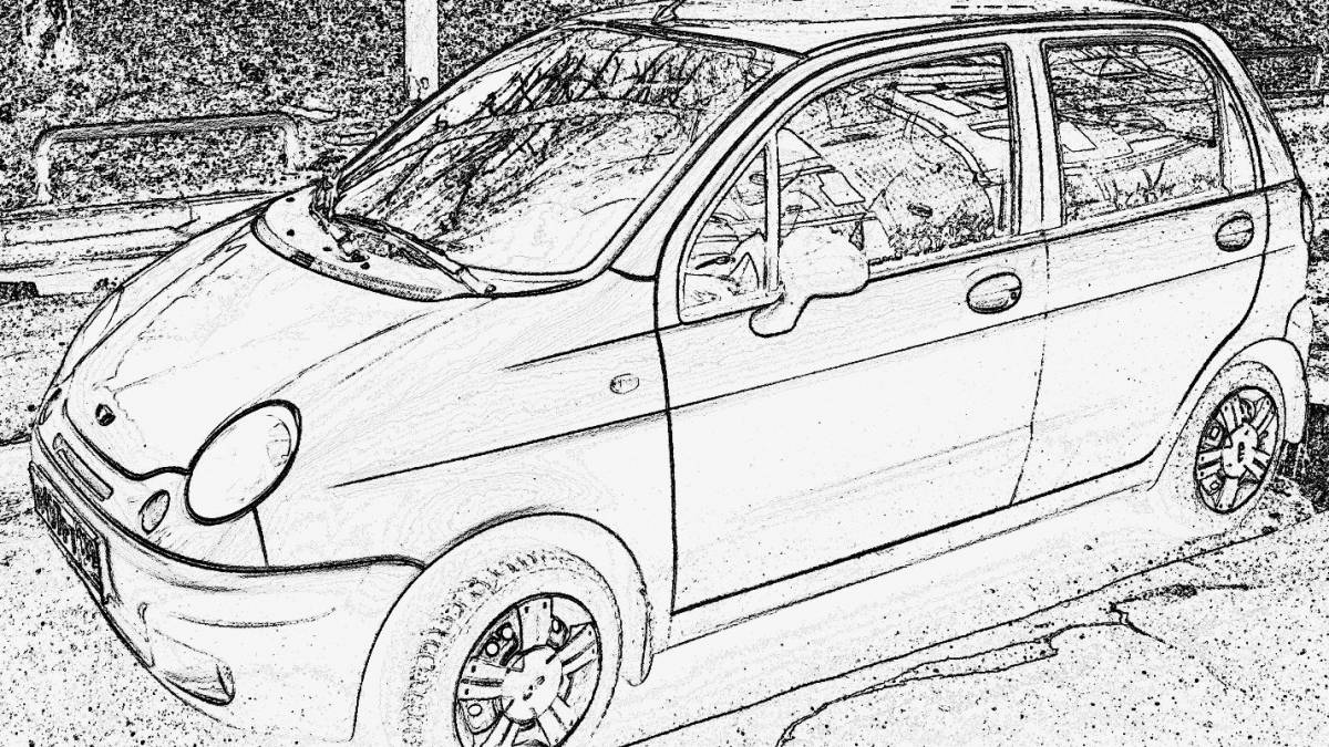 Daewoo matiz incredible coloring book