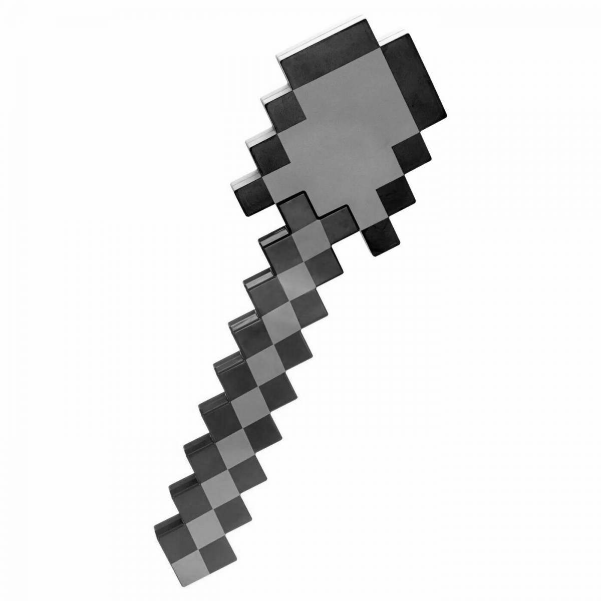 Outstanding minecraft hoe coloring page
