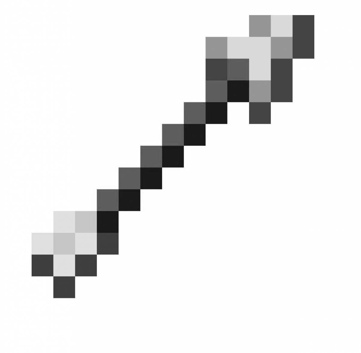 Superb minecraft hoe coloring page