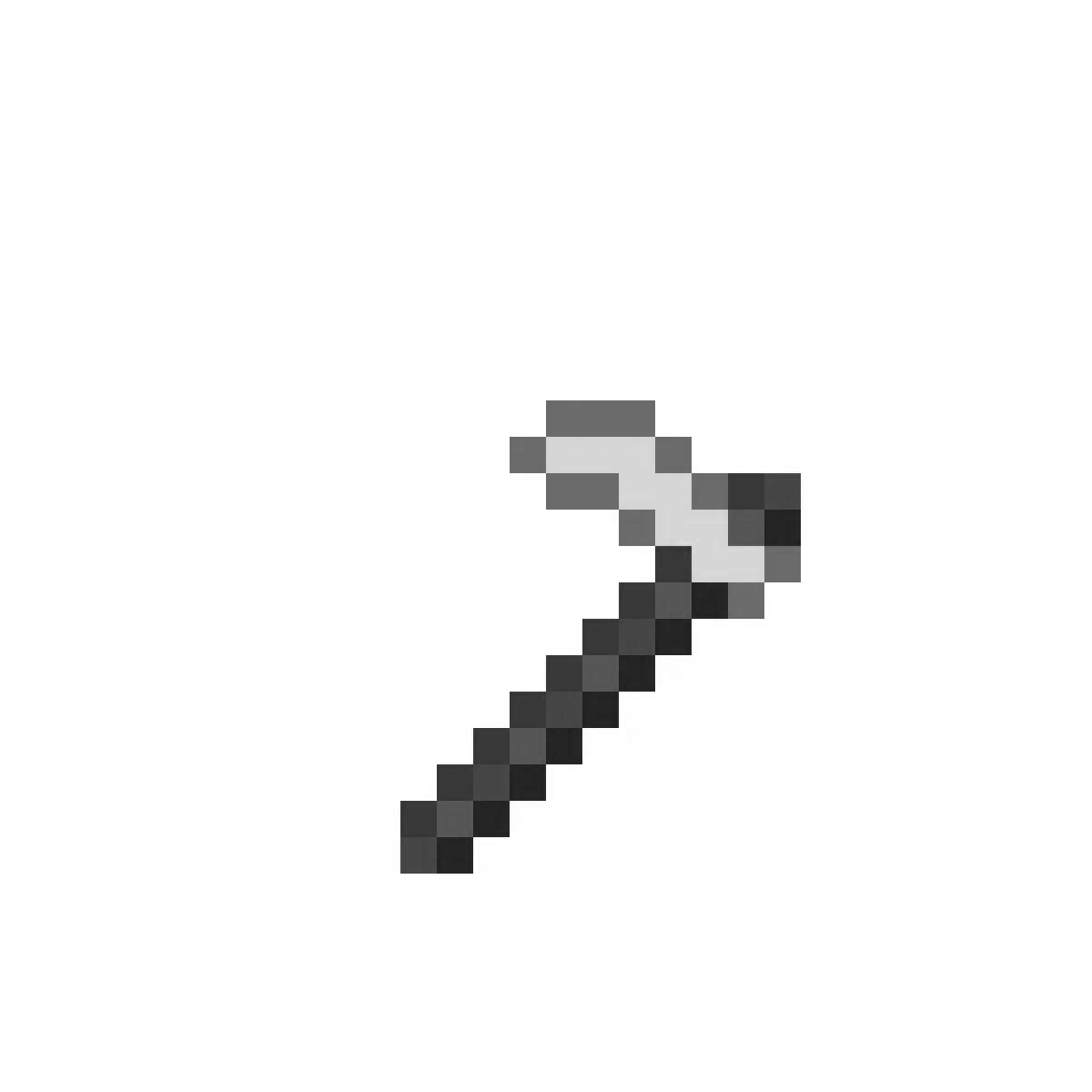 Cute coloring minecraft hoe