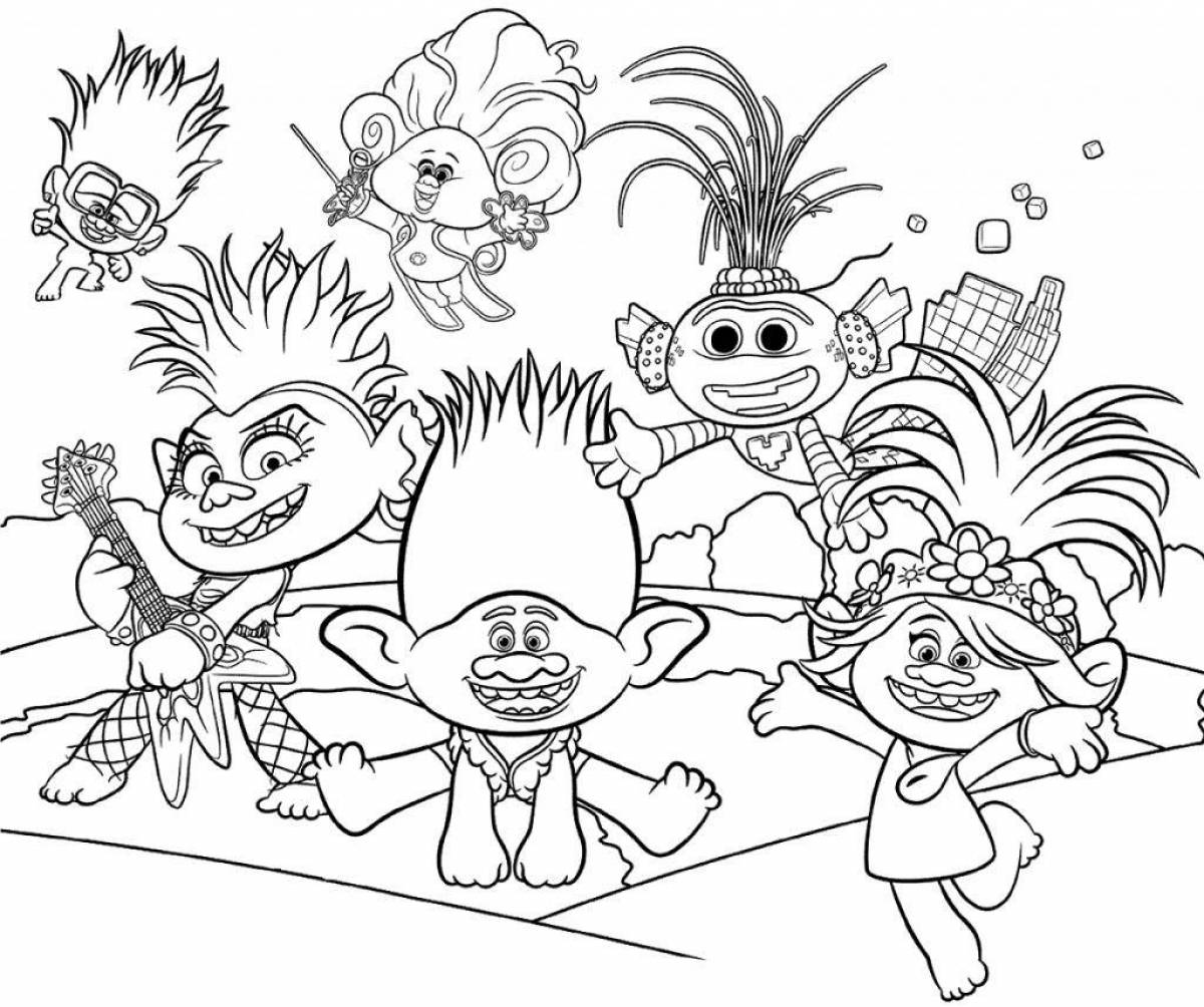 Live coloring trolls rocks