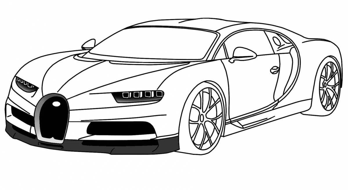 Bugatti Cop Nice Coloring Page