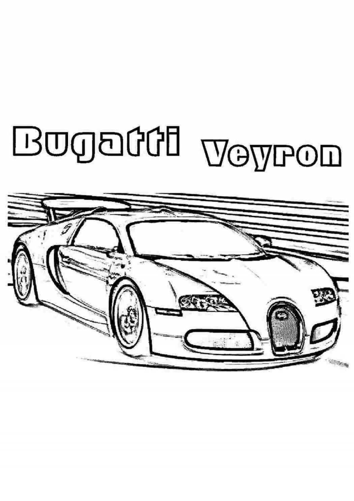 Elegant Bugatti Cop Coloring Page