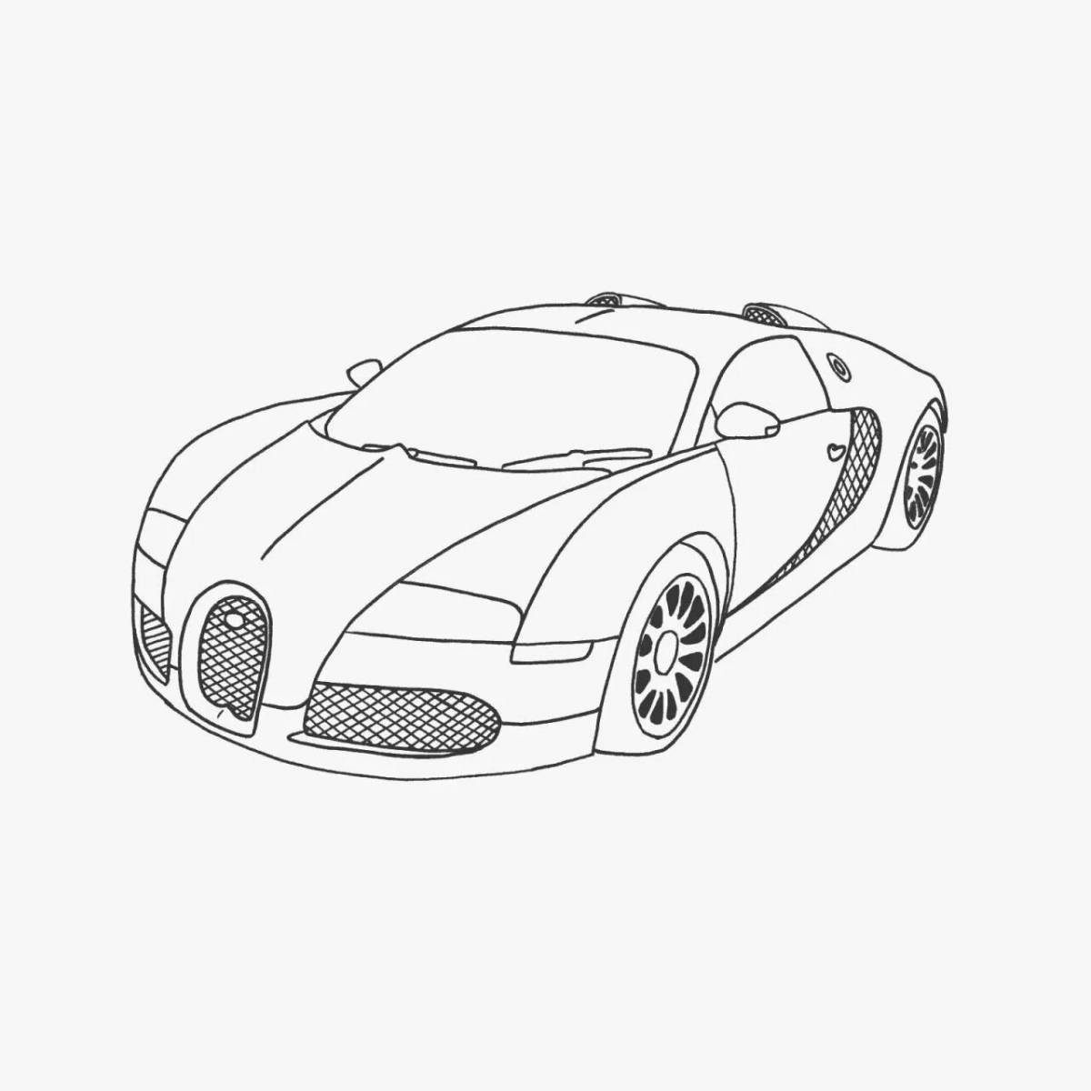 Bugatti Cop Fancy Coloring Page