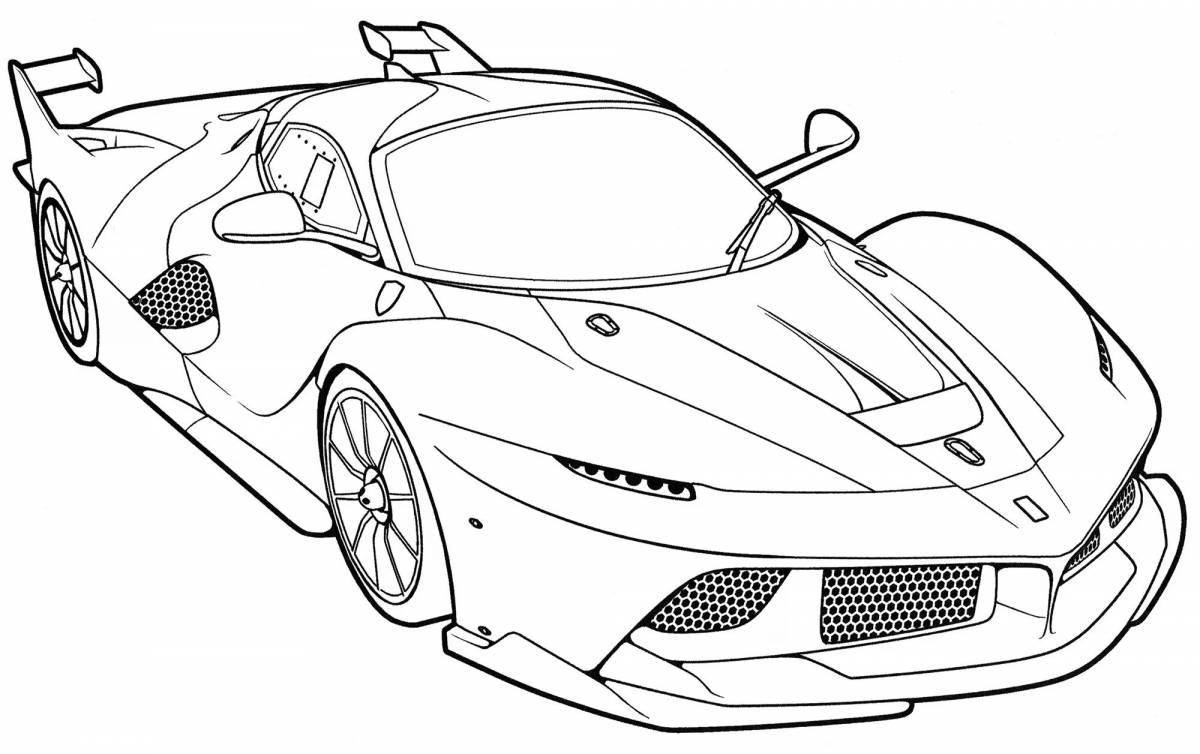 Intriguing Bugatti Cop Coloring Page