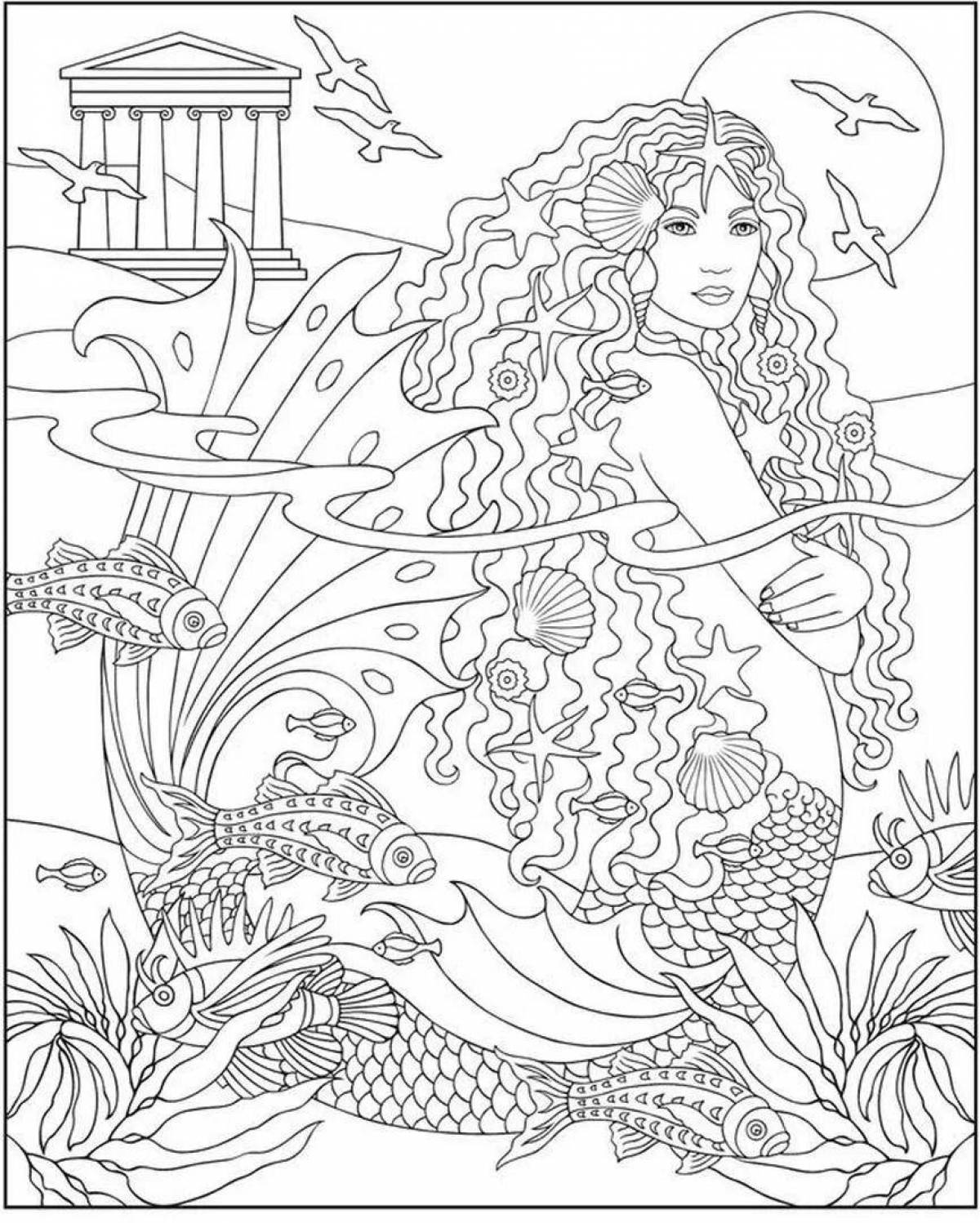 Brilliant coloring mermaid complex