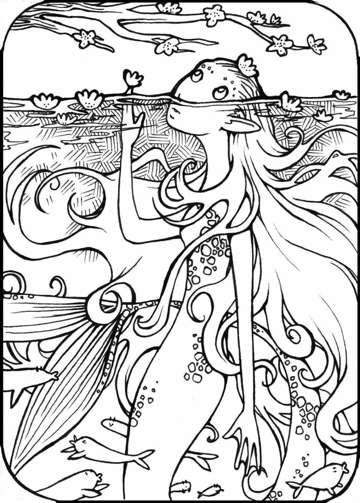 Exquisite coloring mermaid complex