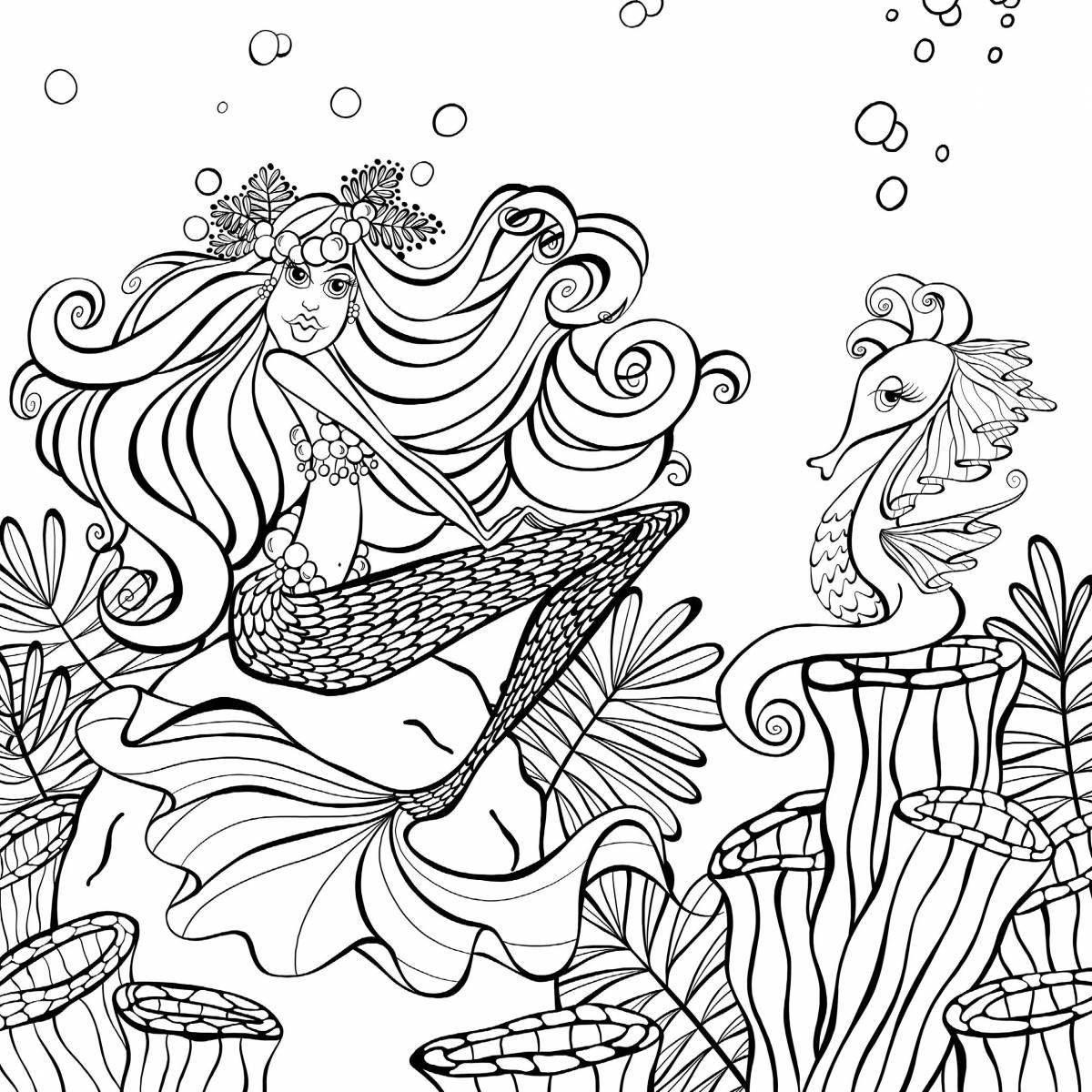 Dazzling coloring mermaid complex