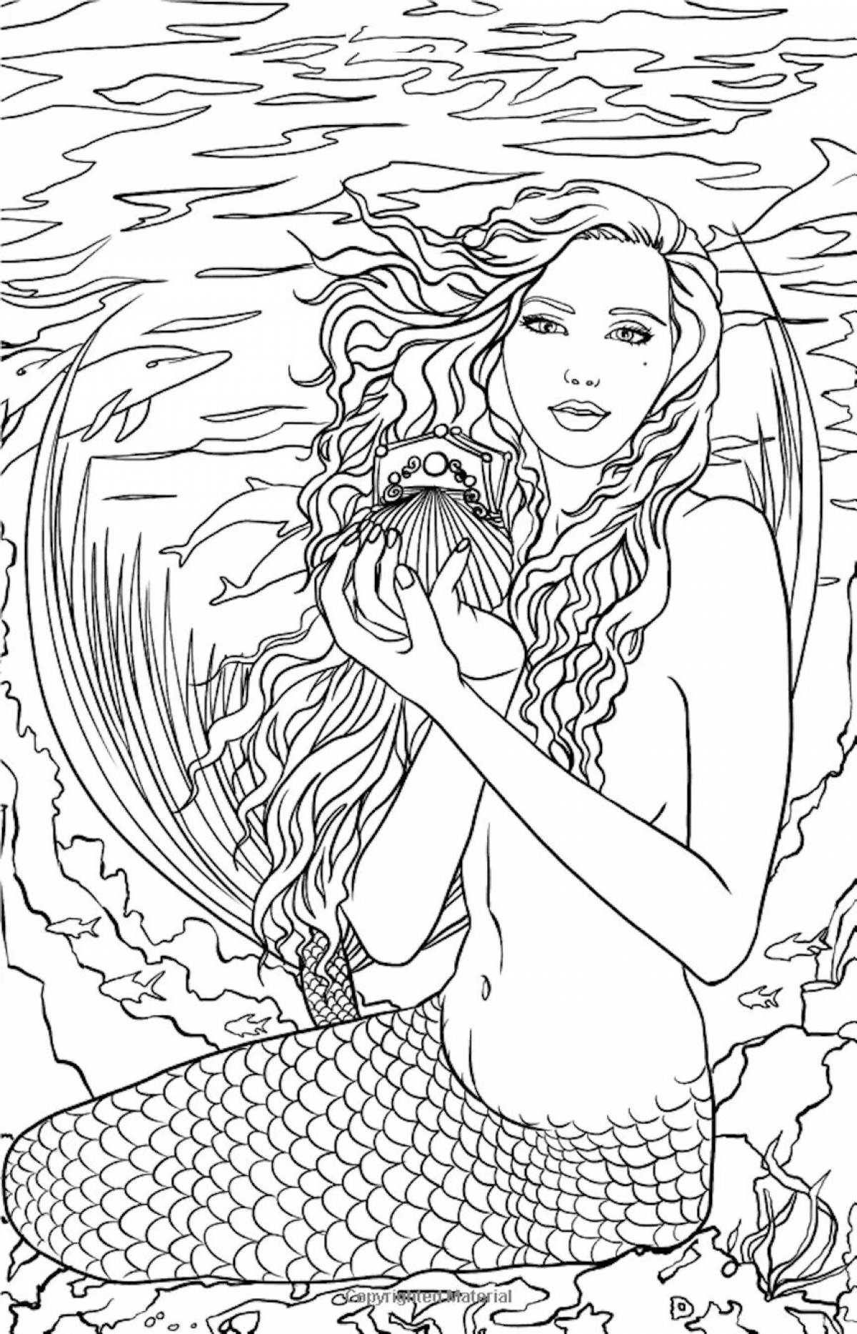 Exciting coloring mermaid complex