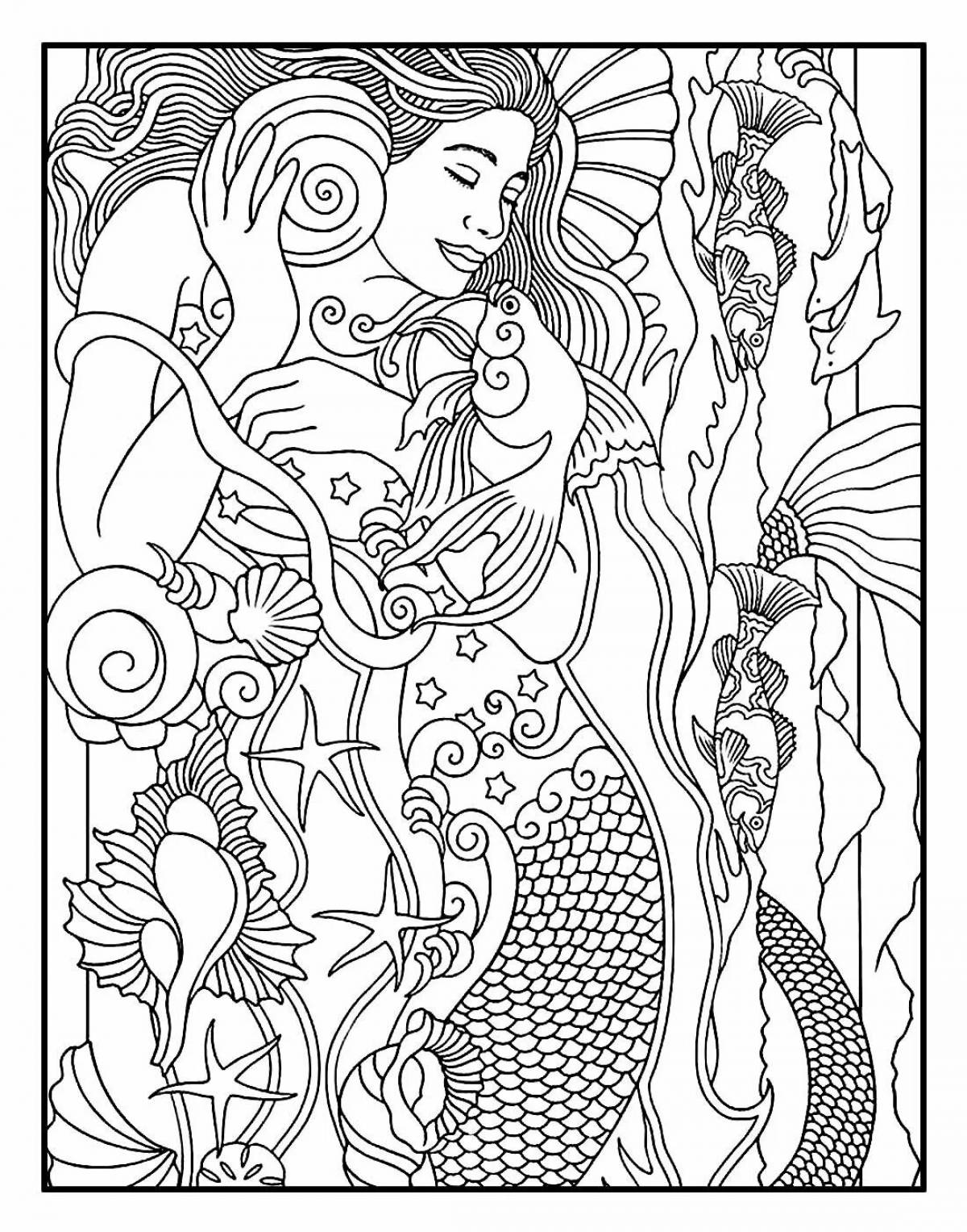 Royal coloring mermaid complex