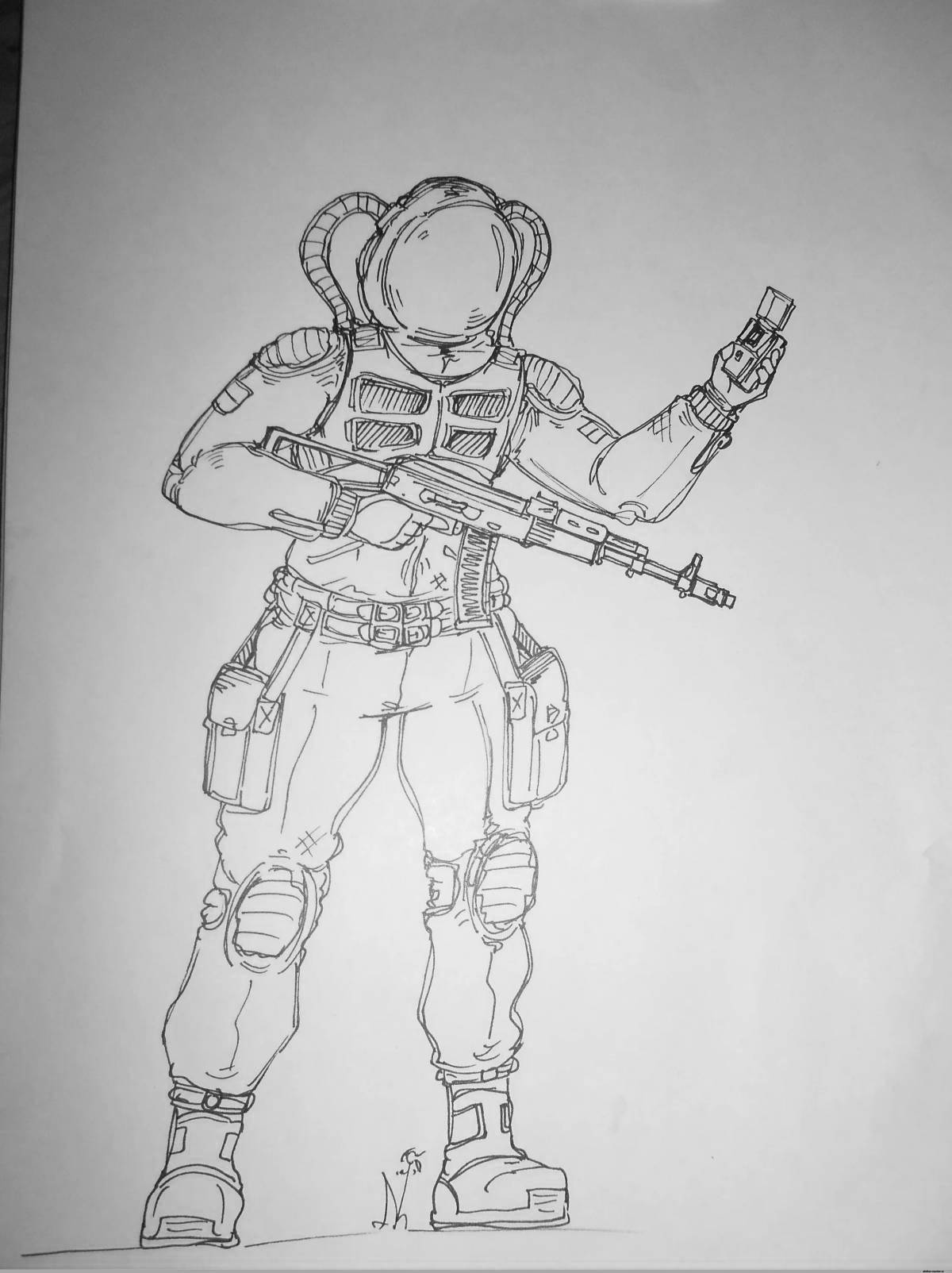 Bright stalker duty coloring page