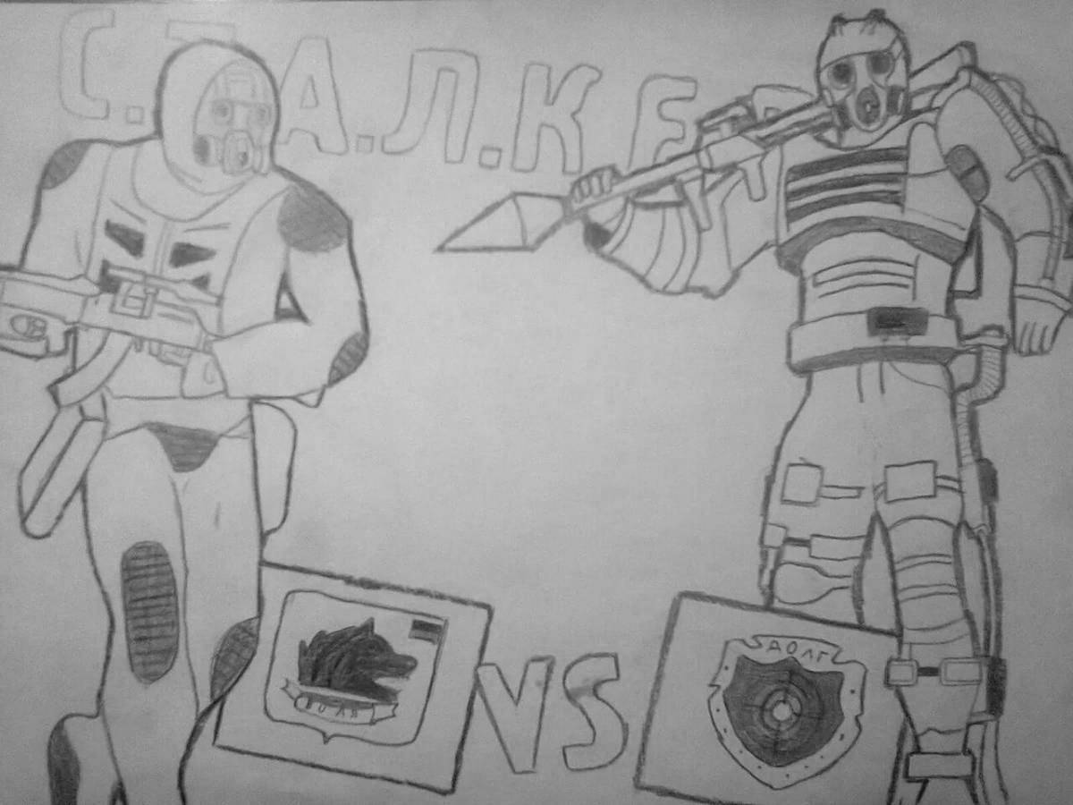 Amazing stalker duty coloring page