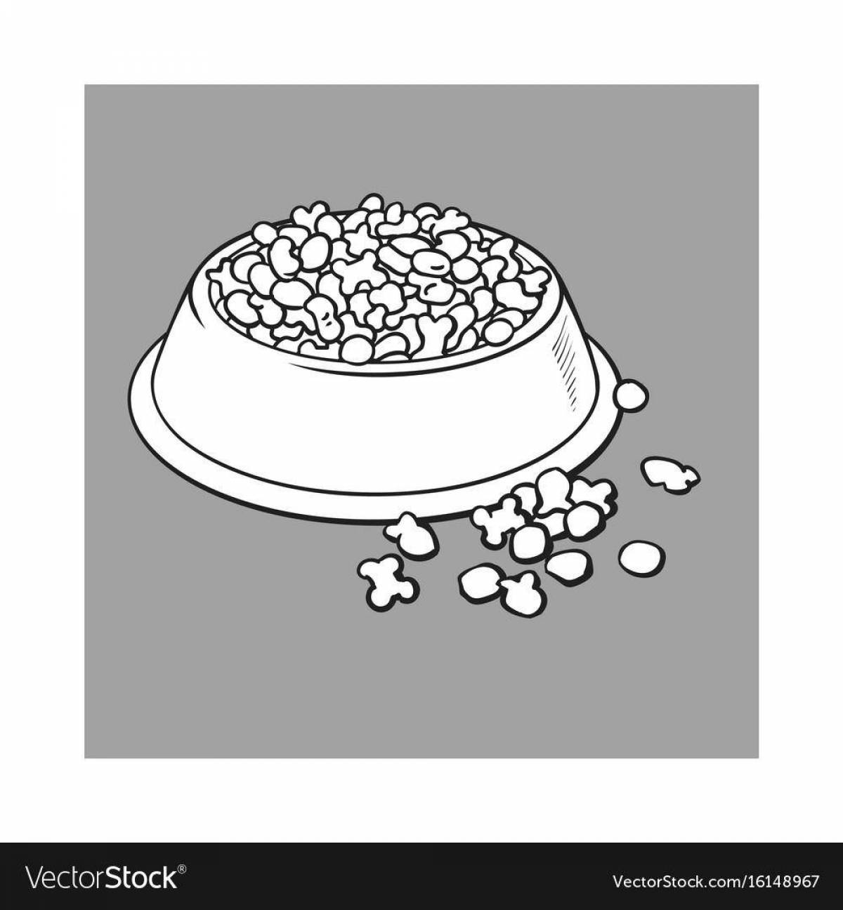 Fun cat food coloring page