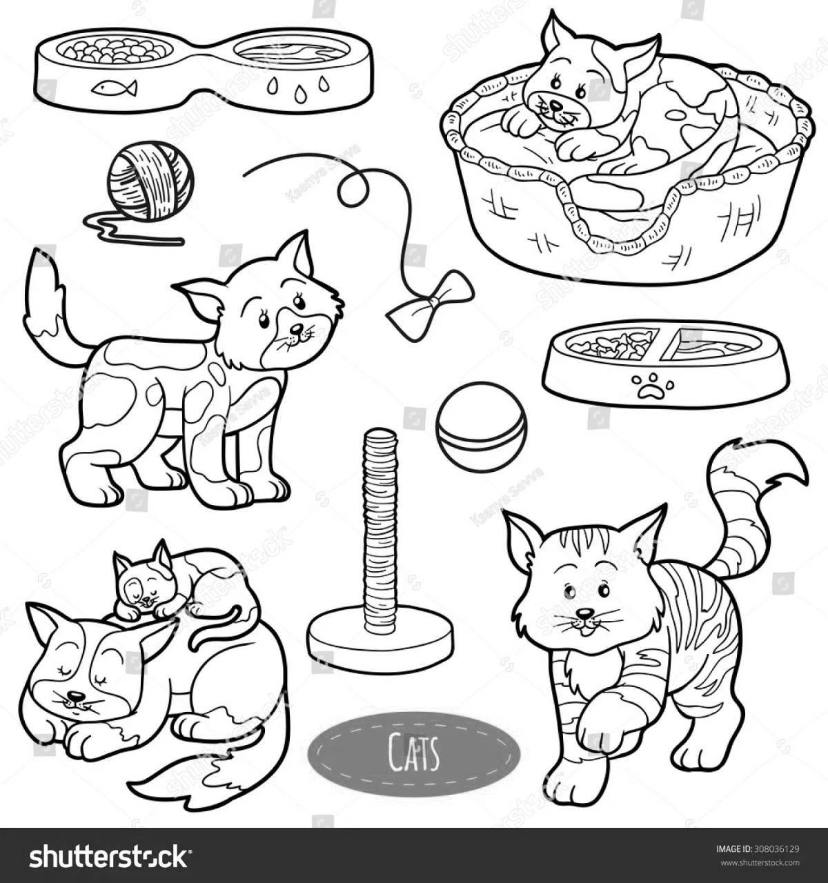 Incredible cat food coloring book