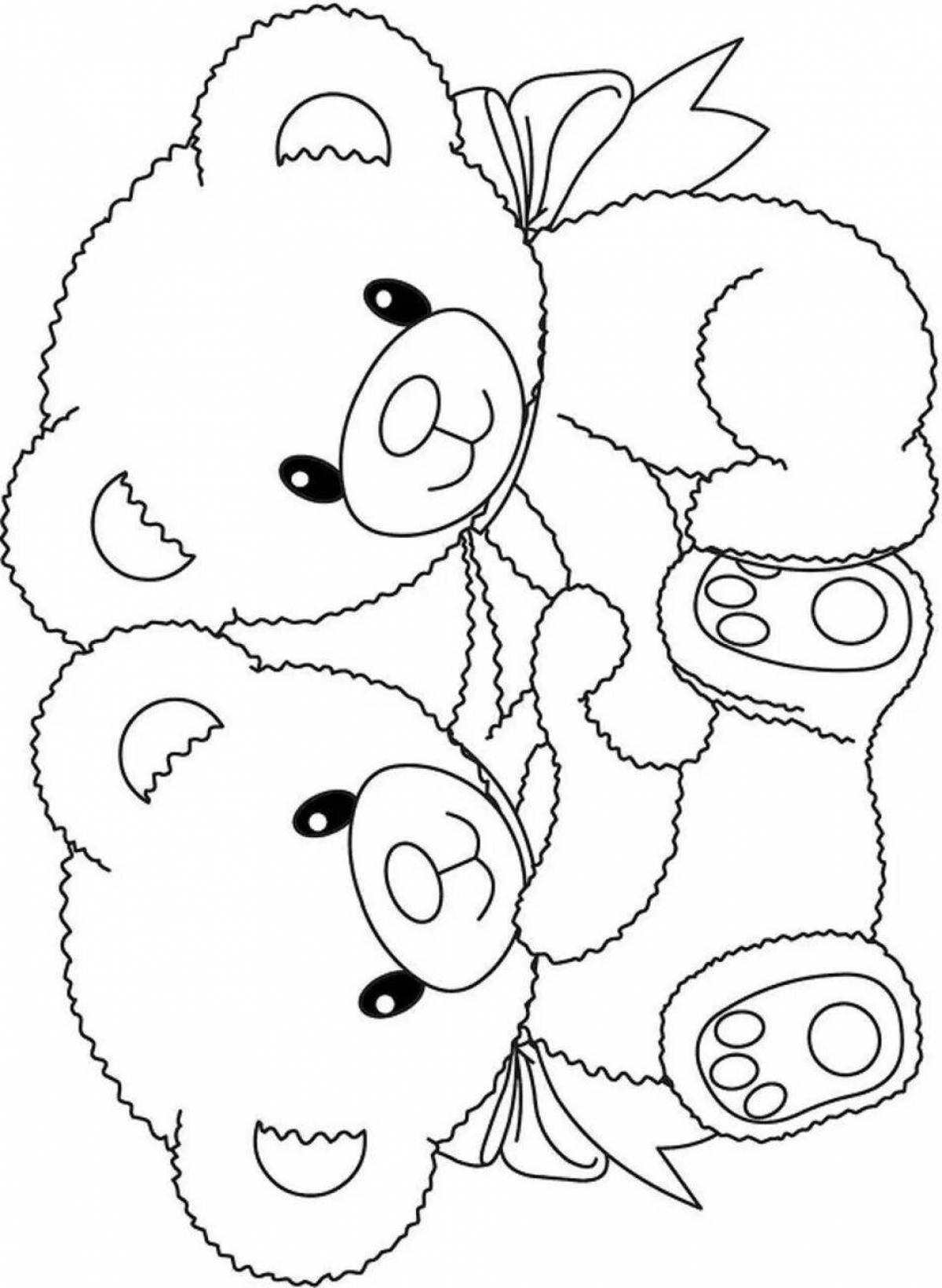 Squishy teddy bear coloring page