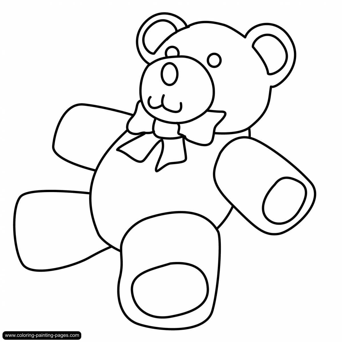 Comforting teddy bear coloring page