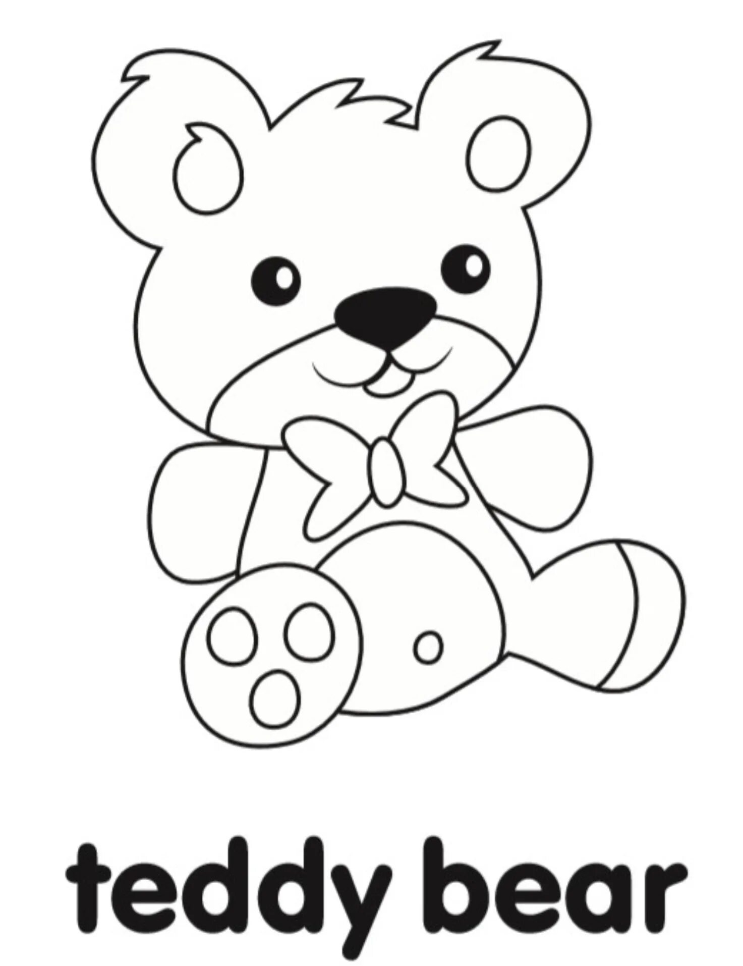 Coloring page affectionate teddy bear