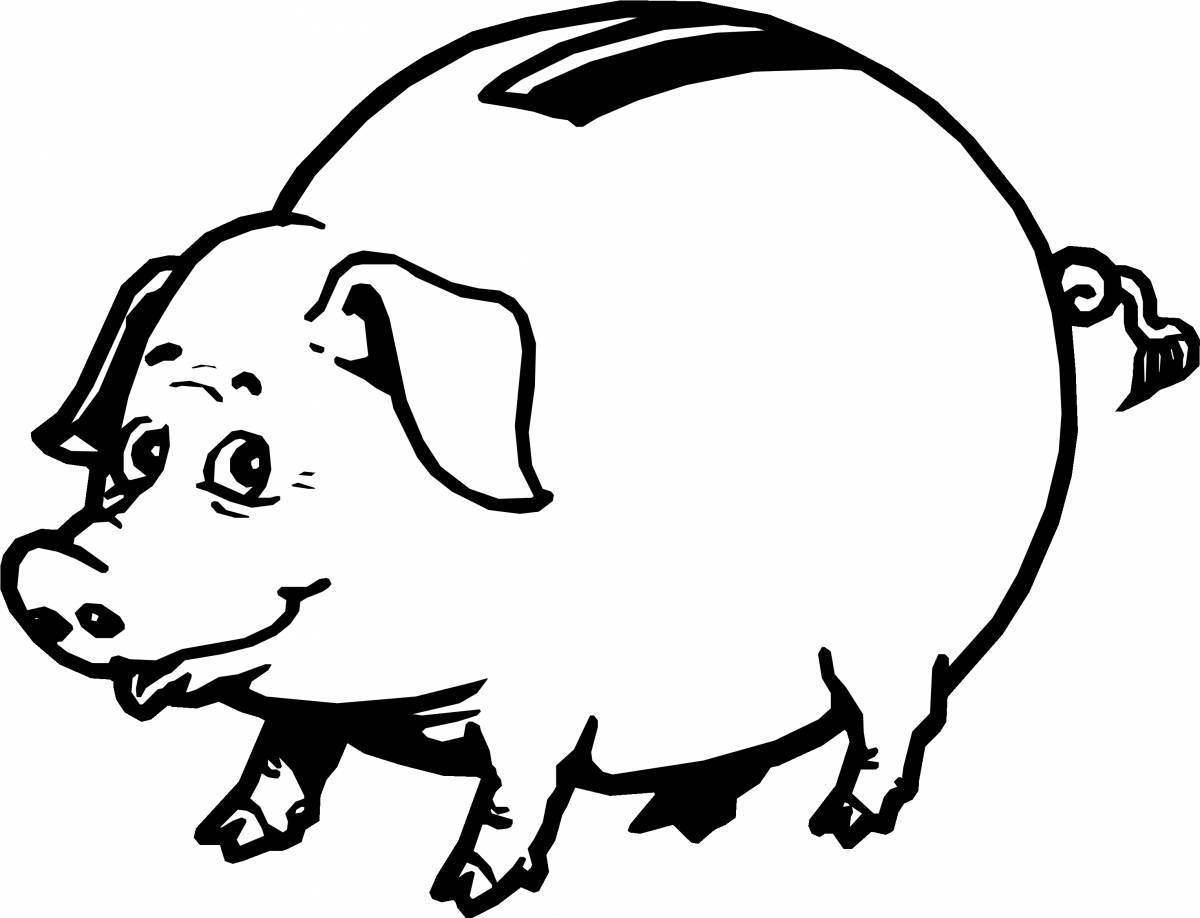 Exciting coloring piggy bank