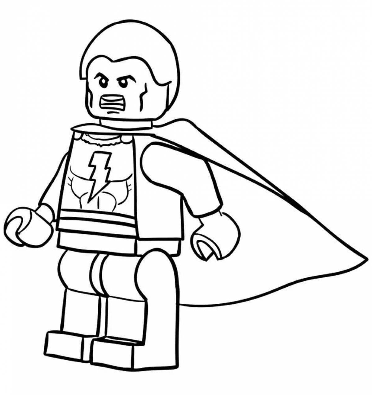 Cute lego flash coloring page